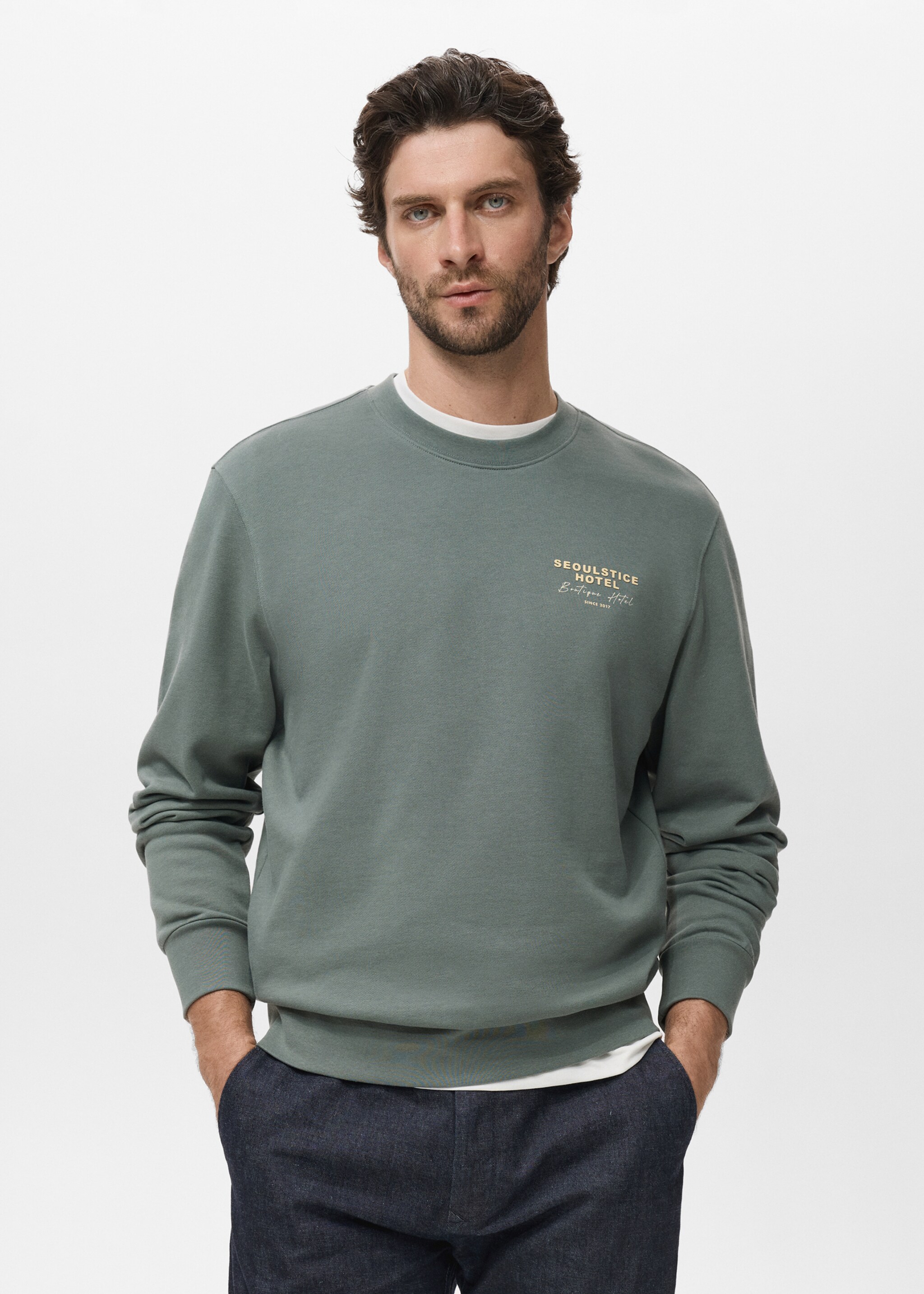 Sweatshirt seoul - Medium plane, Green. Ref: 17024440-00.