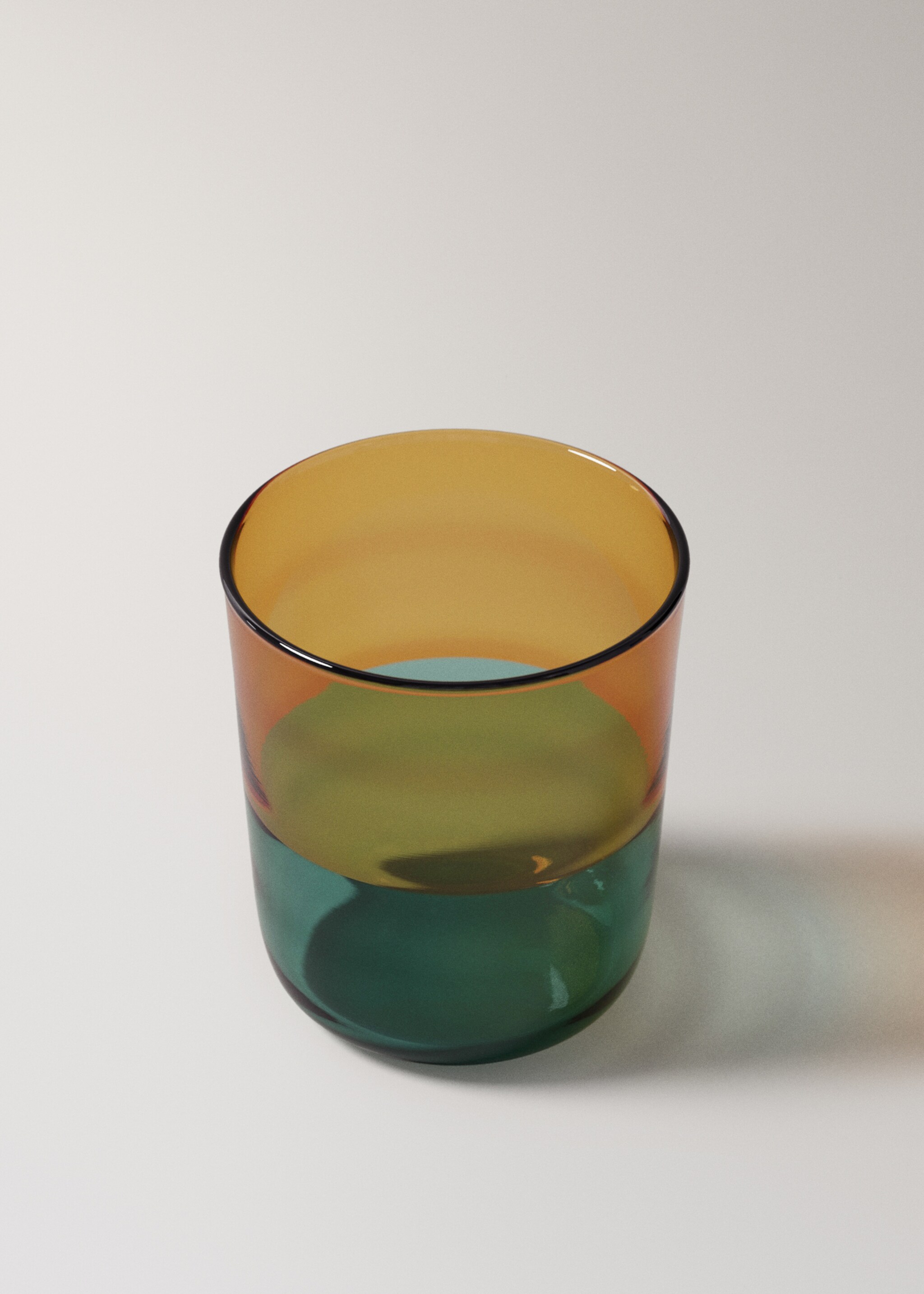 Two-tone borosilicate glass - Details of the article 1, Green. Ref: 17024444-00.