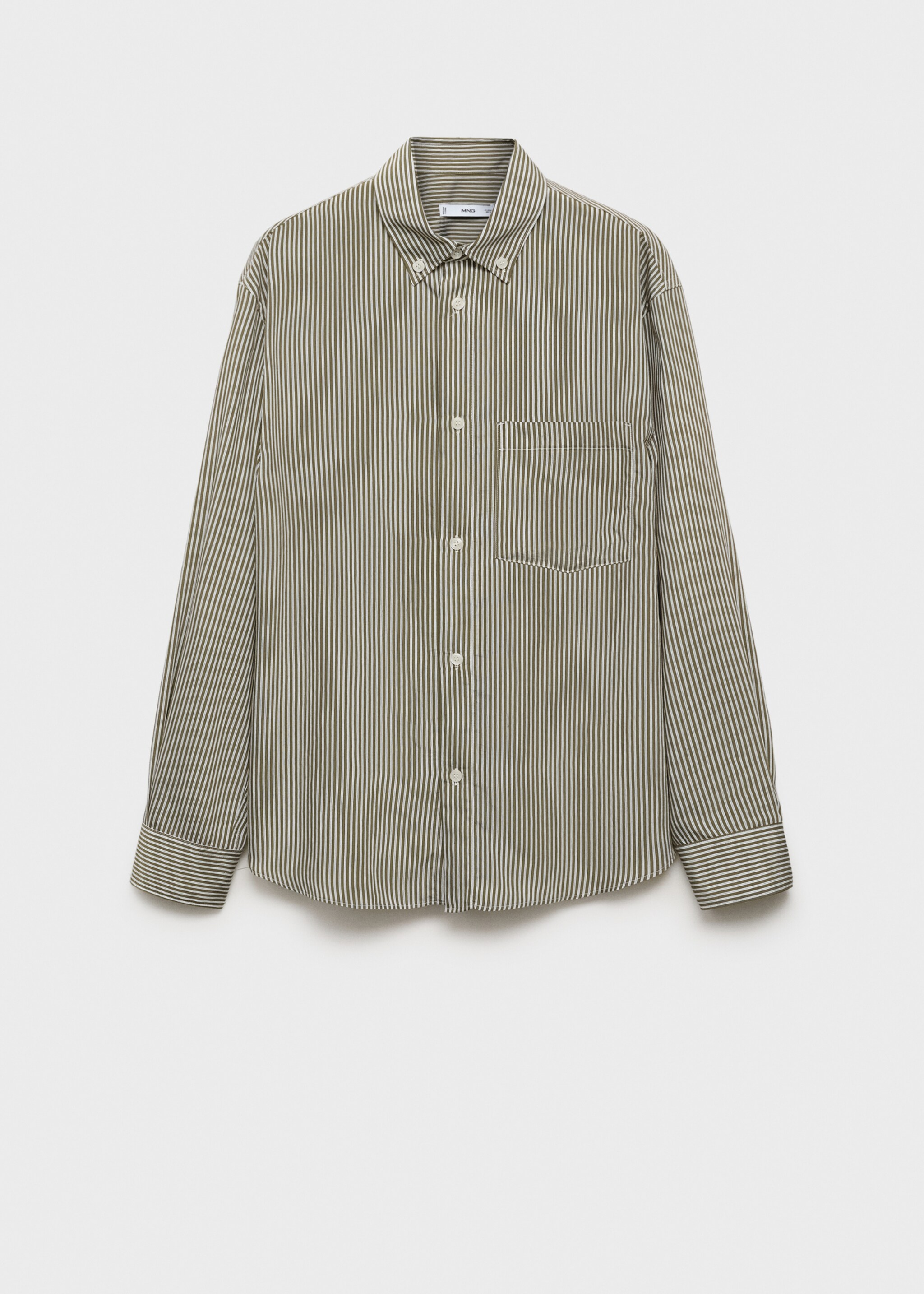 Chemise regular-fit en imprimé rayures - Article sans modèle, Olive. Ref: 17024449-00.