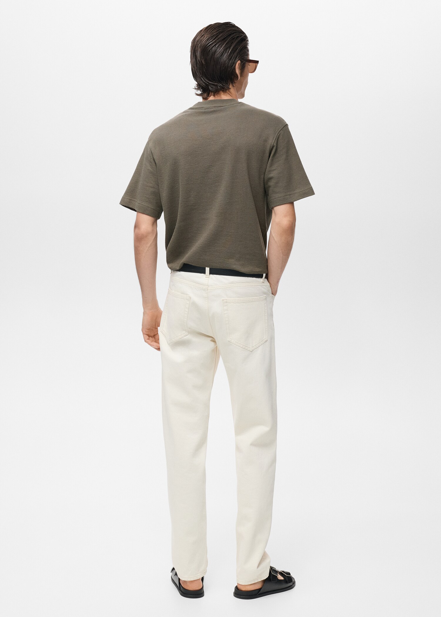 Camiseta estructura 100% algodón relaxed fit - Reverso del artículo
