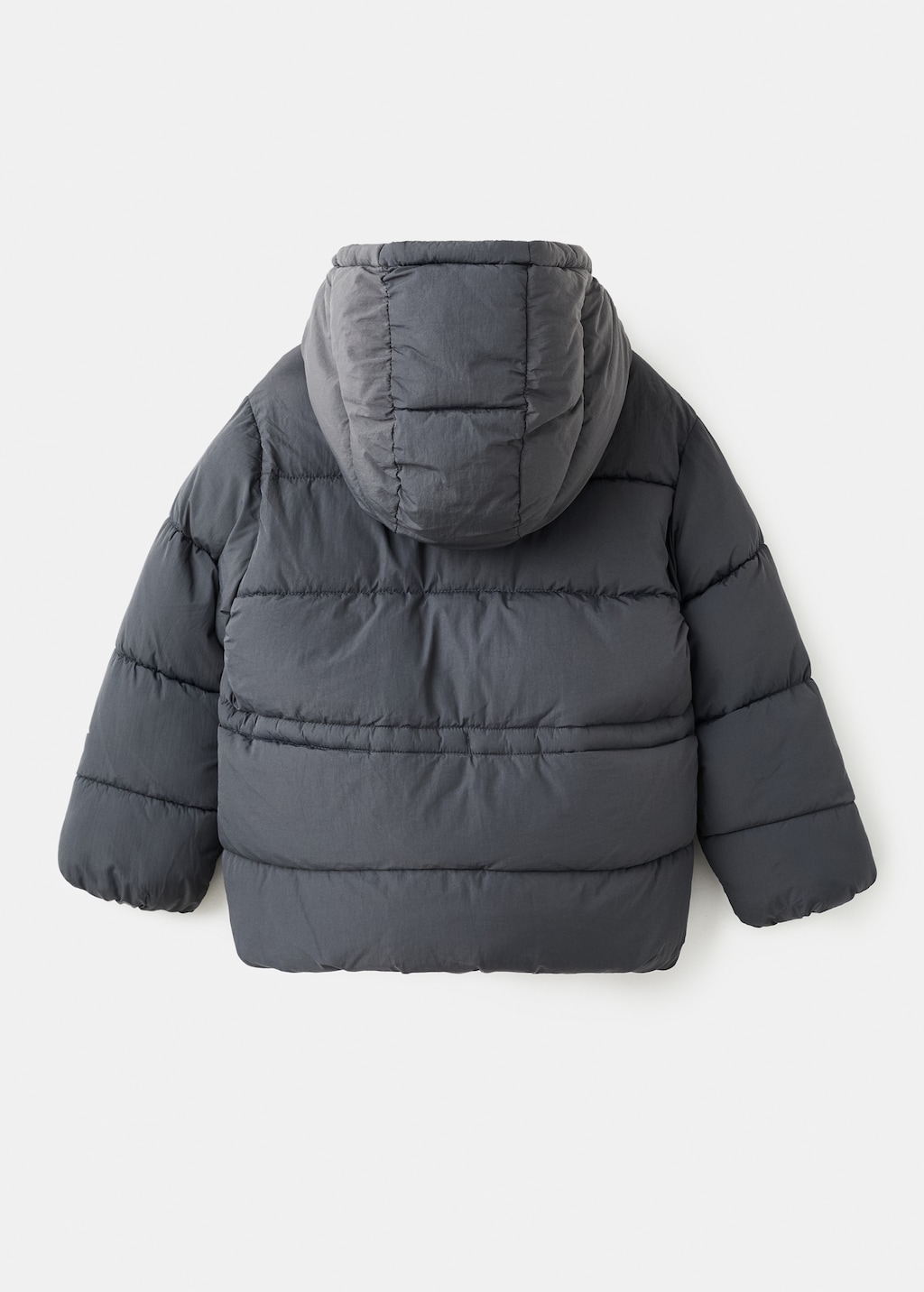 Hooded anorak with drawstring