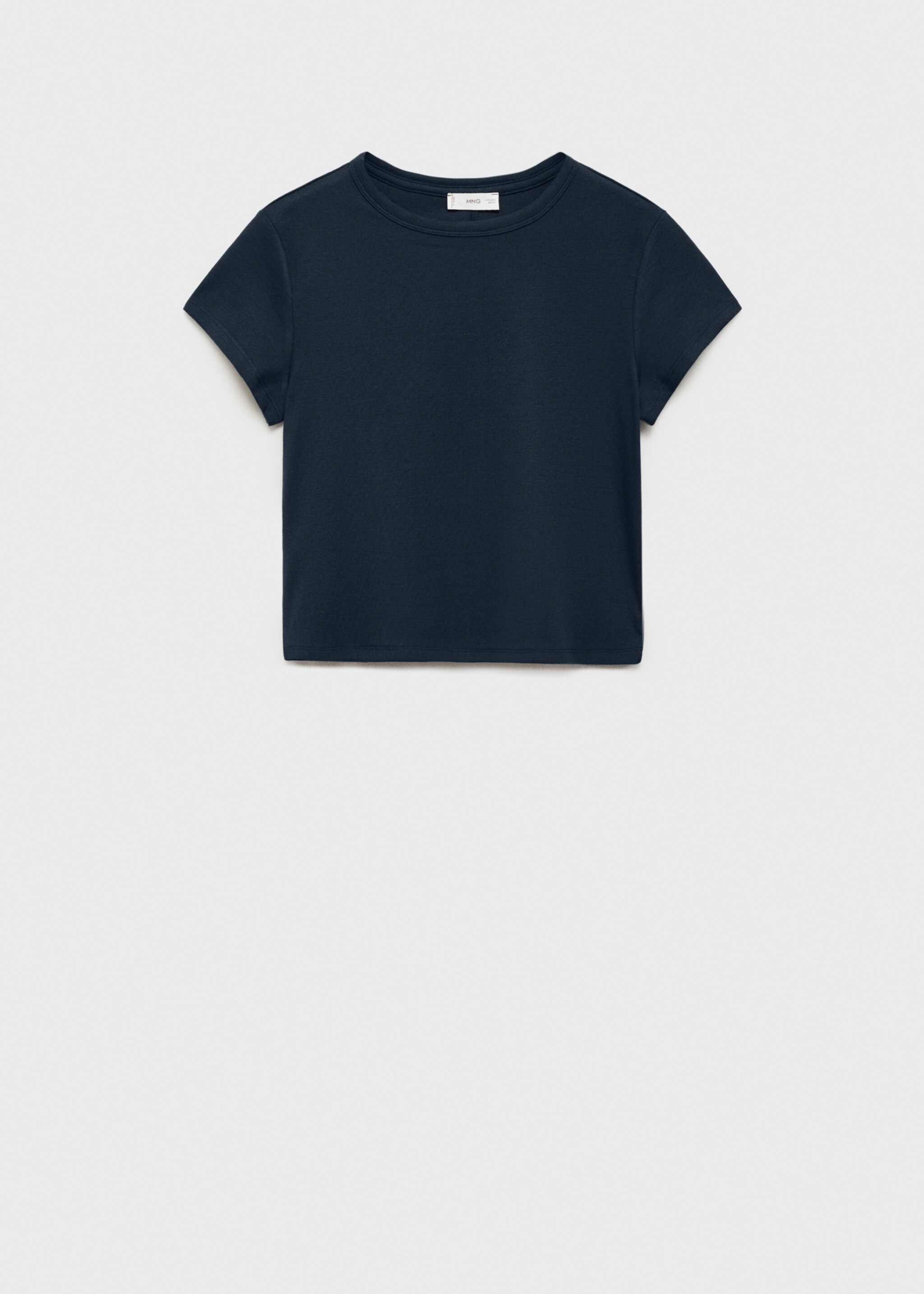 Essential cotton-blend T-shirt - Article without model, Navy. Ref: 17024777-00.