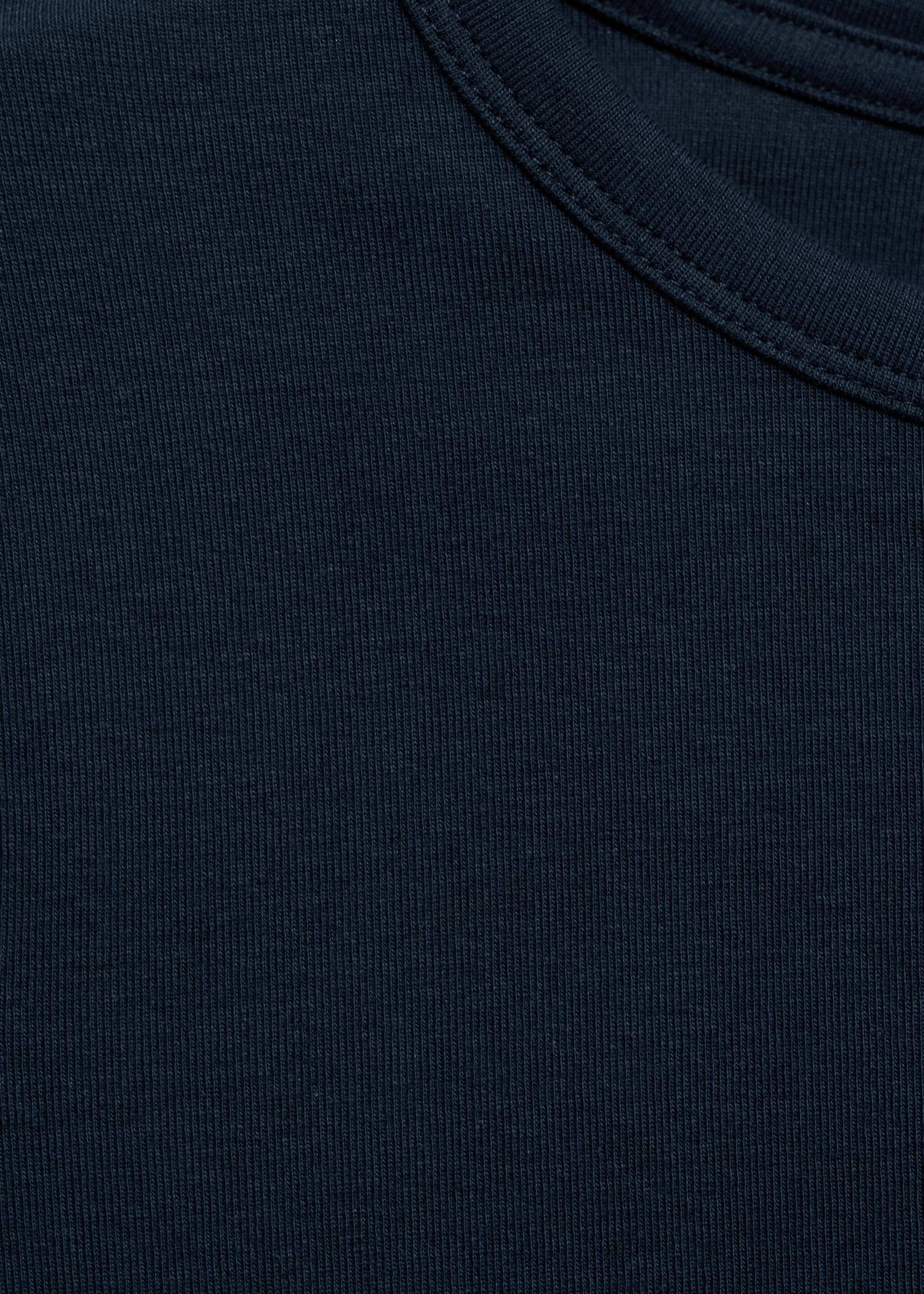 Essential cotton-blend T-shirt - Details of the article 8, Navy. Ref: 17024777-00.