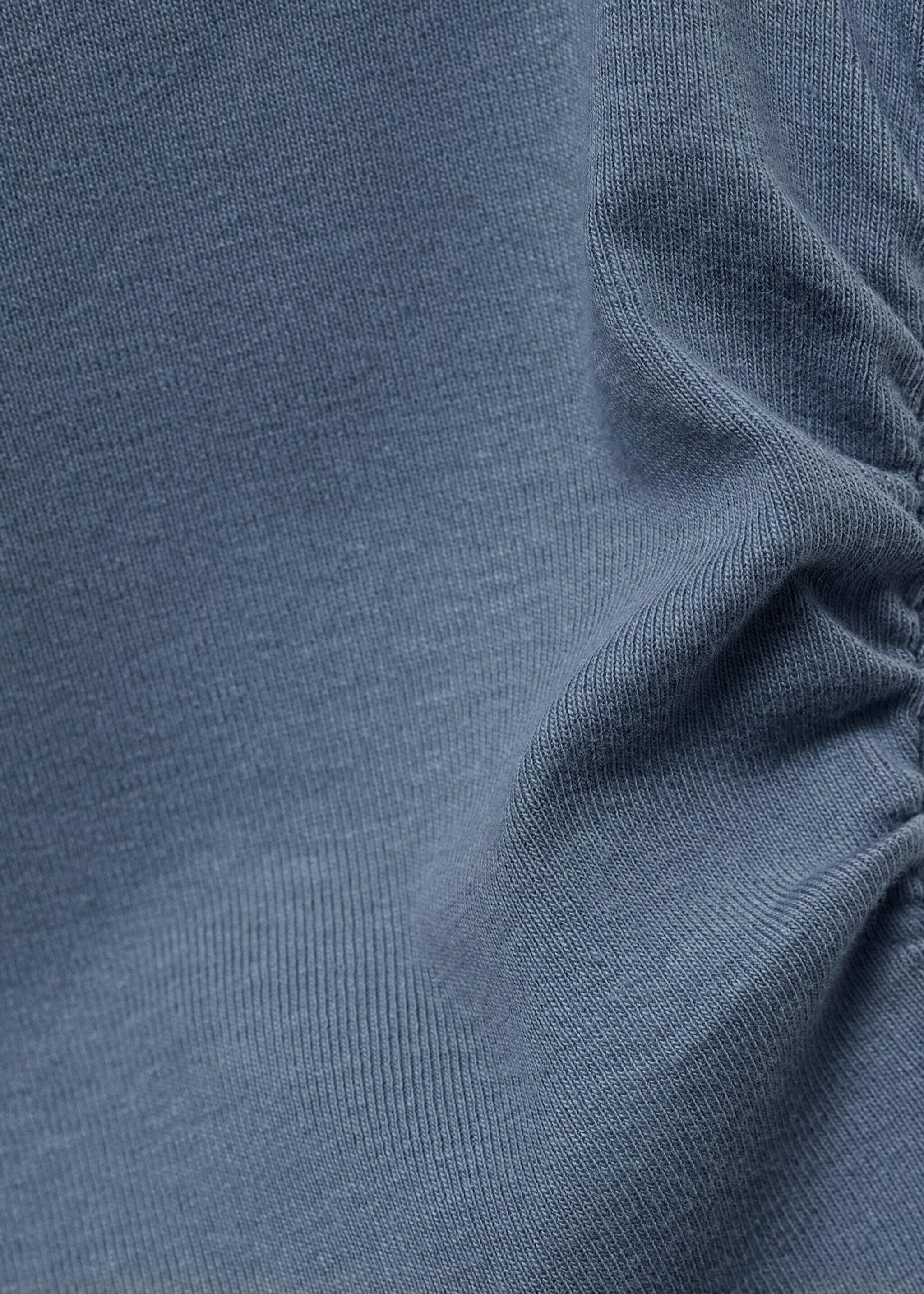 Asymmetric cotton T-shirt - Details of the article 0, Sky Blue. Ref: 17024778-00.