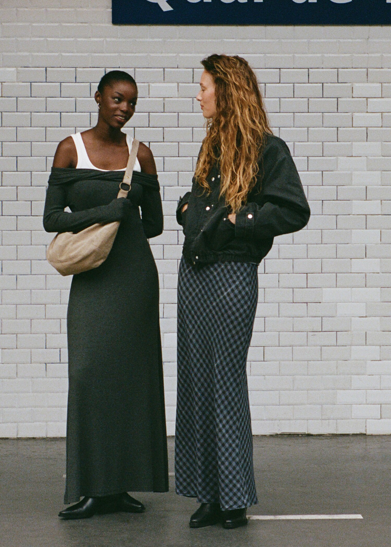 Checked long skirt - Details of the article 5