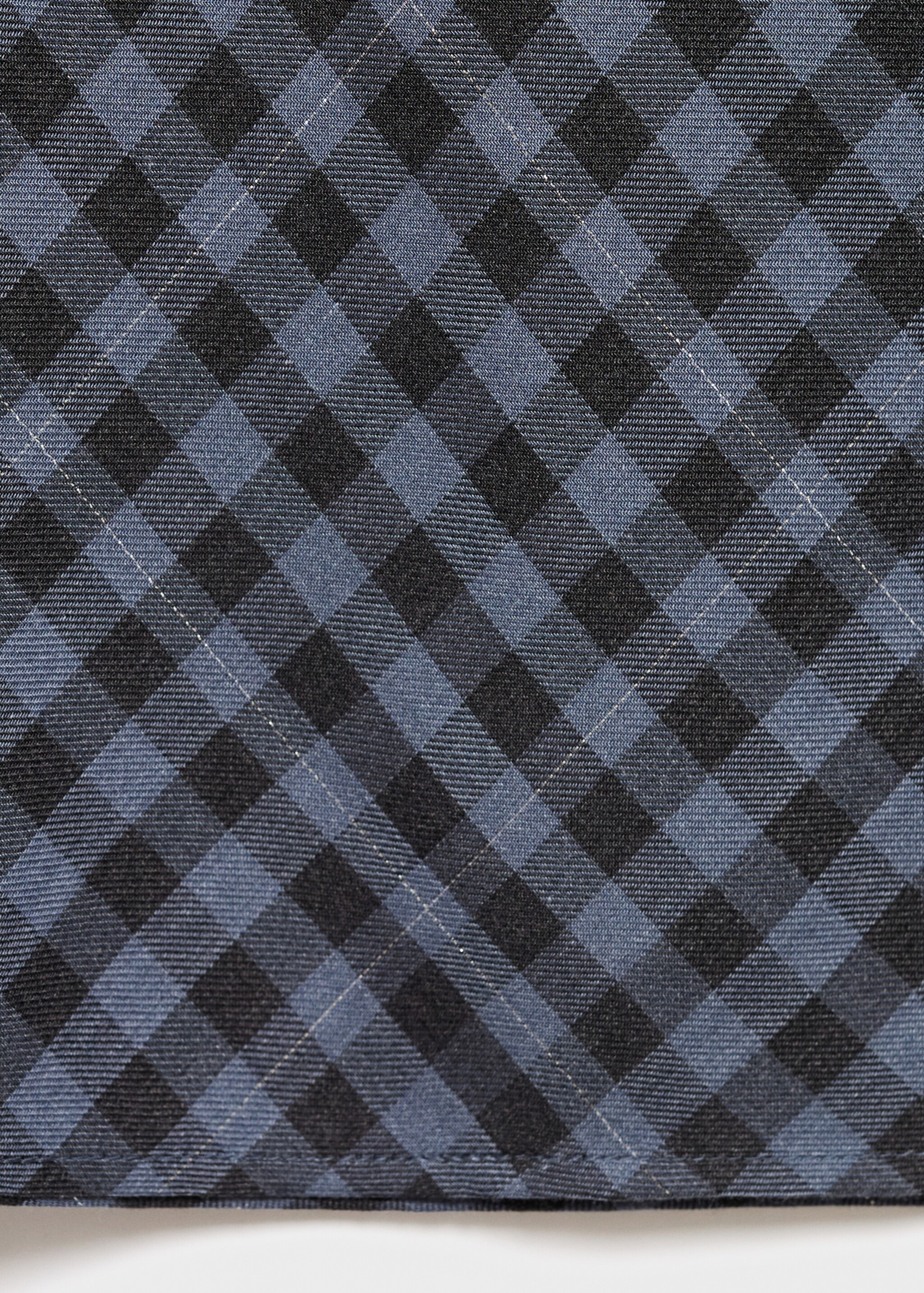 Checked long skirt - Details of the article 8, Grey. Ref: 17024779-00.