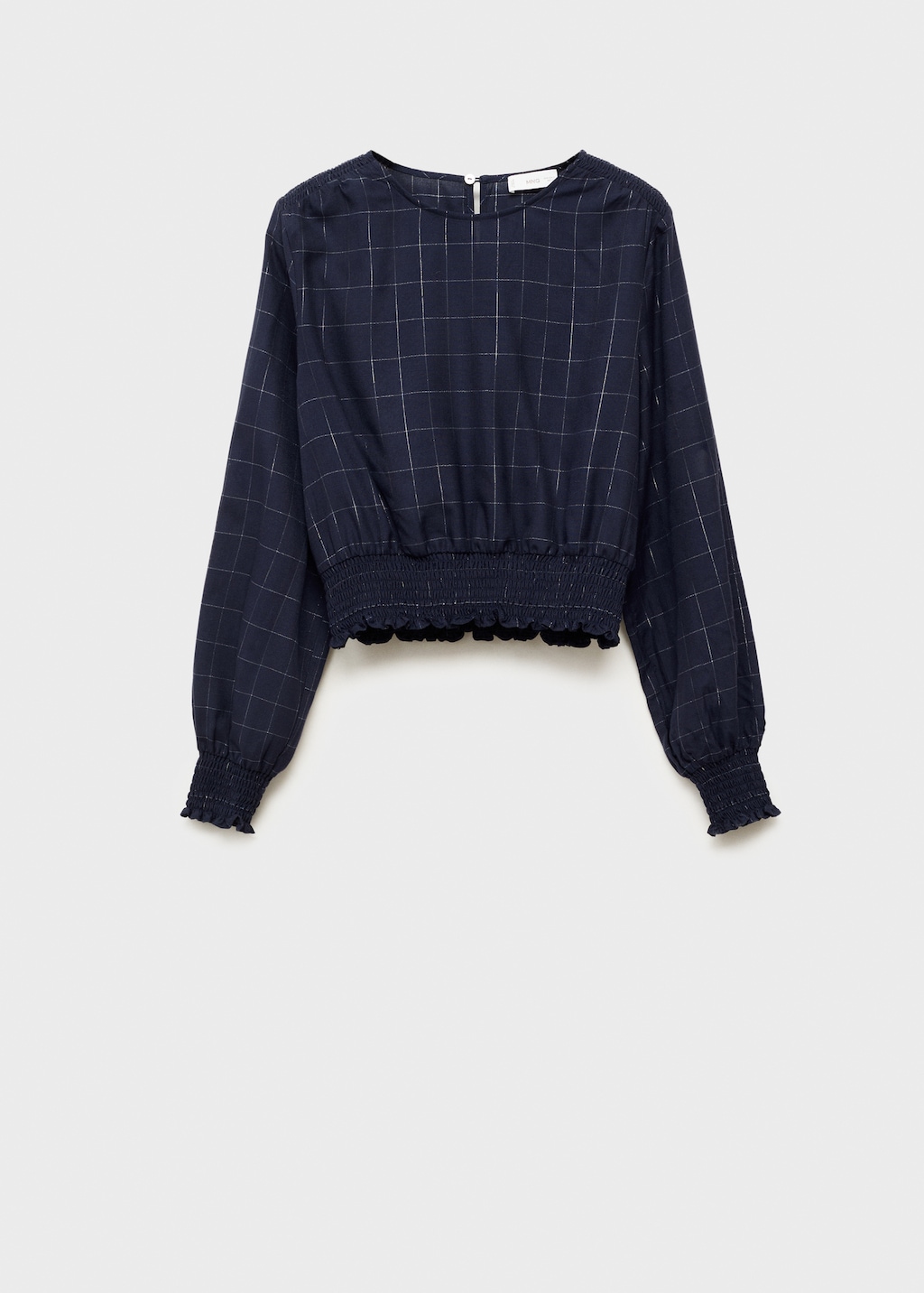 Lurex checked blouse