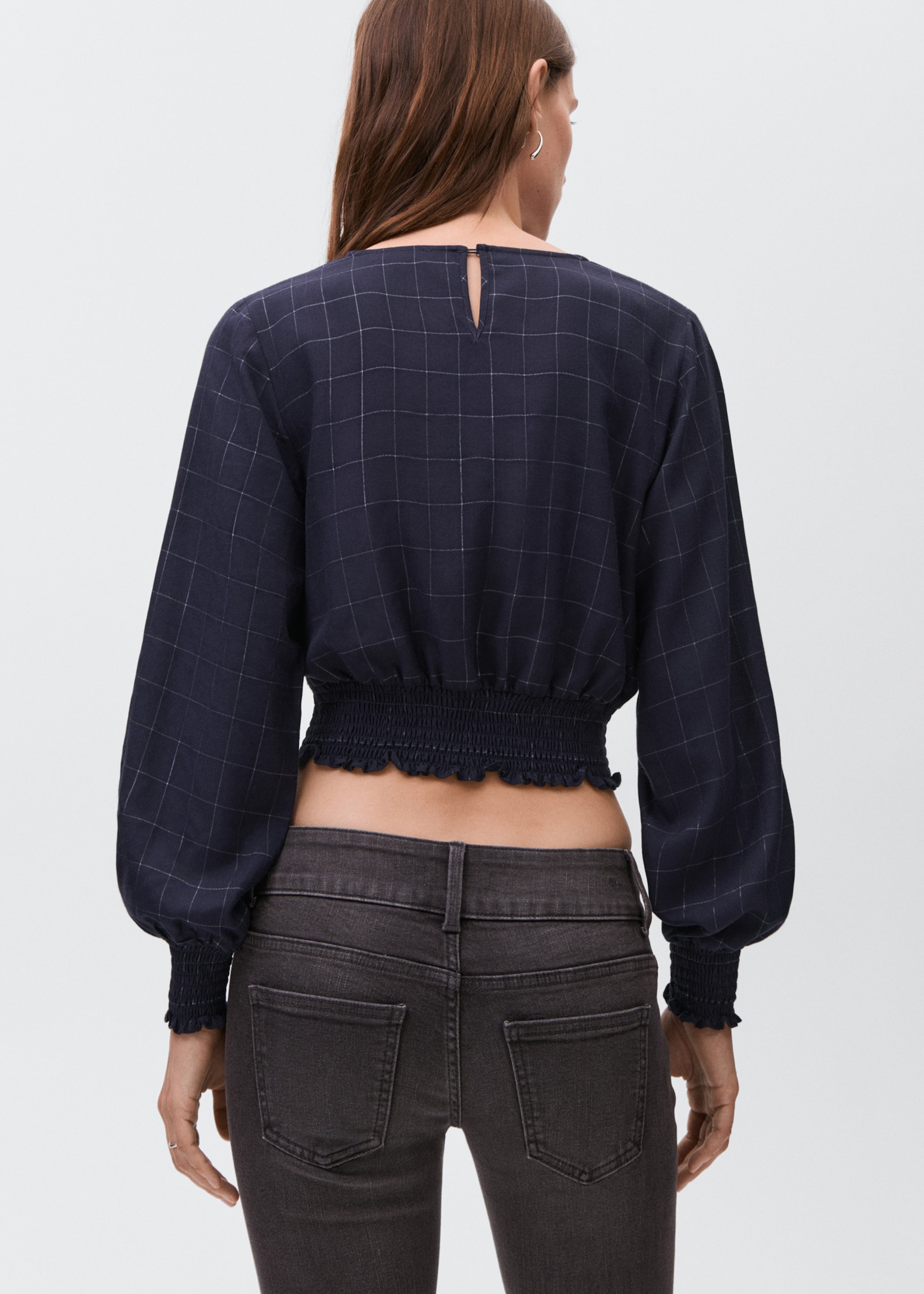 Lurex check blouse - Reverse of the article