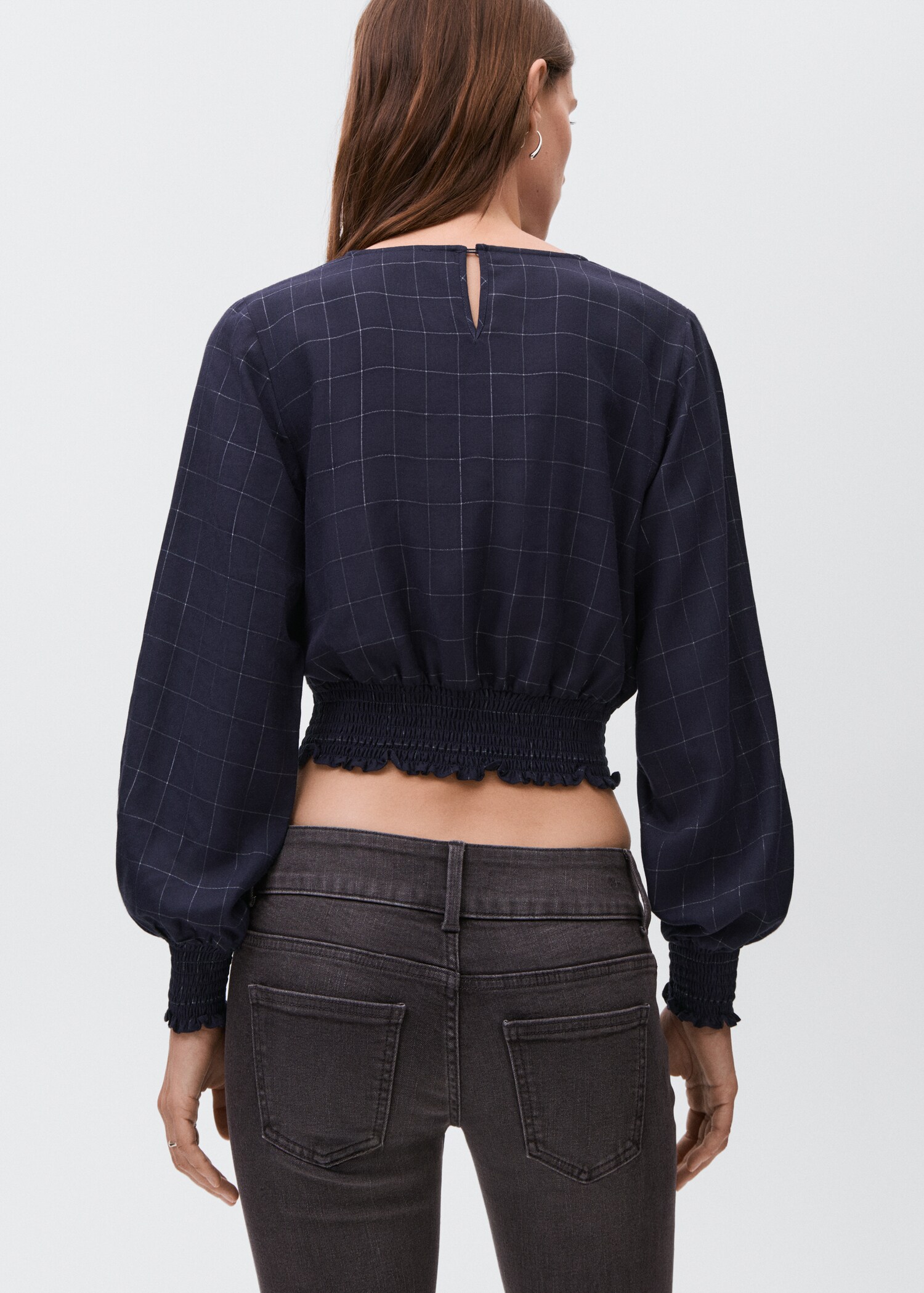 Lurex check blouse - Reverse of the article