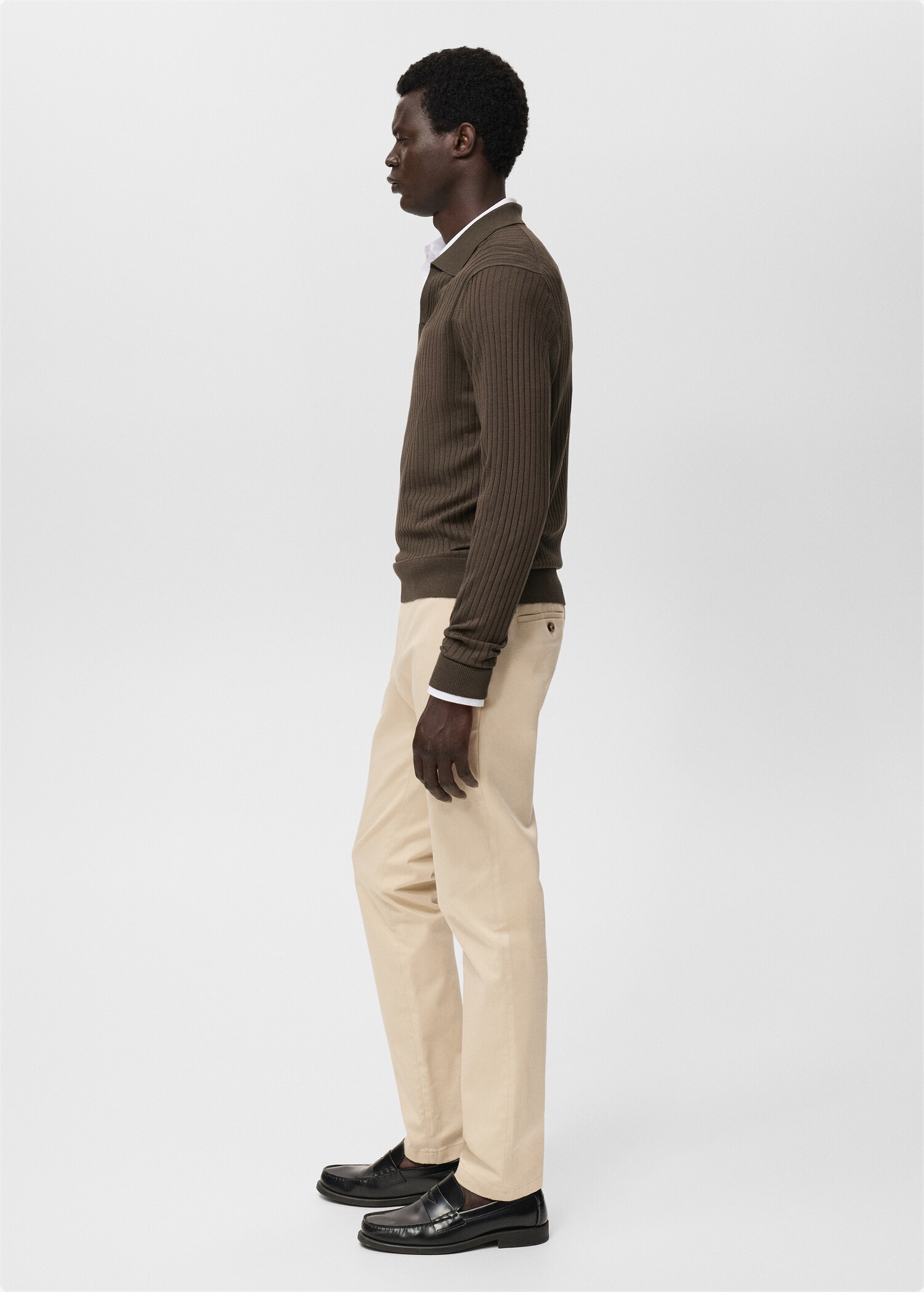 Slim fit serge chino trousers - Details of the article 6