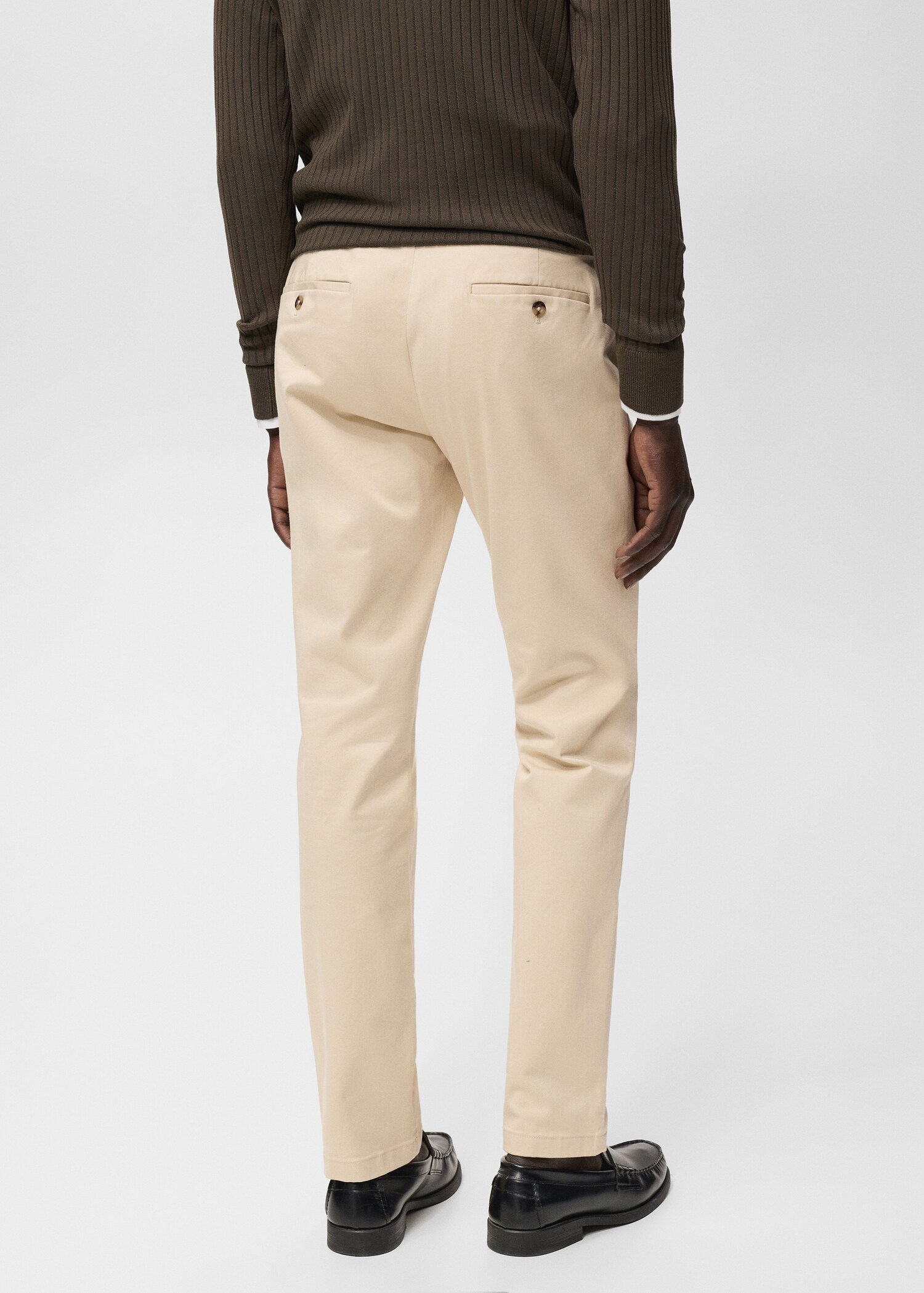 Barna slim-fit twill chino trousers - Reverse of the article
