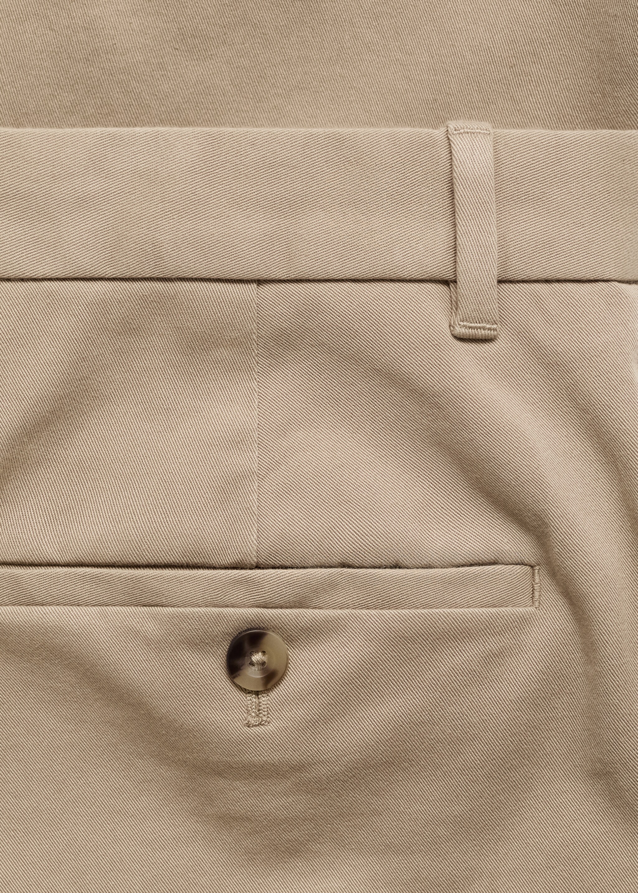 Slim fit serge chino trousers - Details of the article 0, Beige. Ref: 17025141-00.