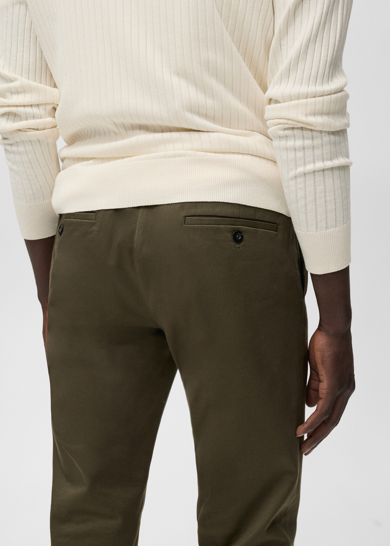 Slim fit serge chino trousers - Details of the article 2