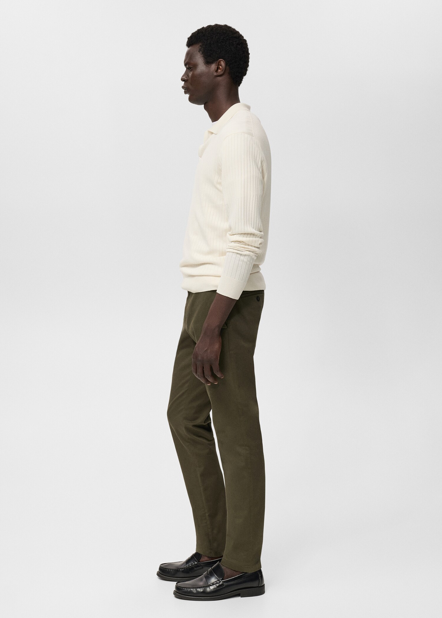 Slim fit serge chino trousers - Details of the article 6