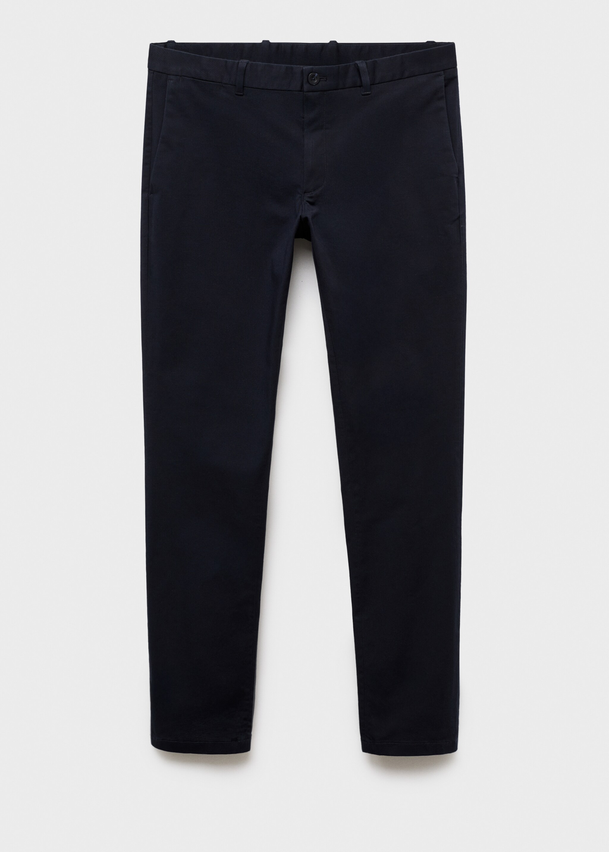 Slim fit serge chino trousers - Article without model, Navy. Ref: 17025141-00.