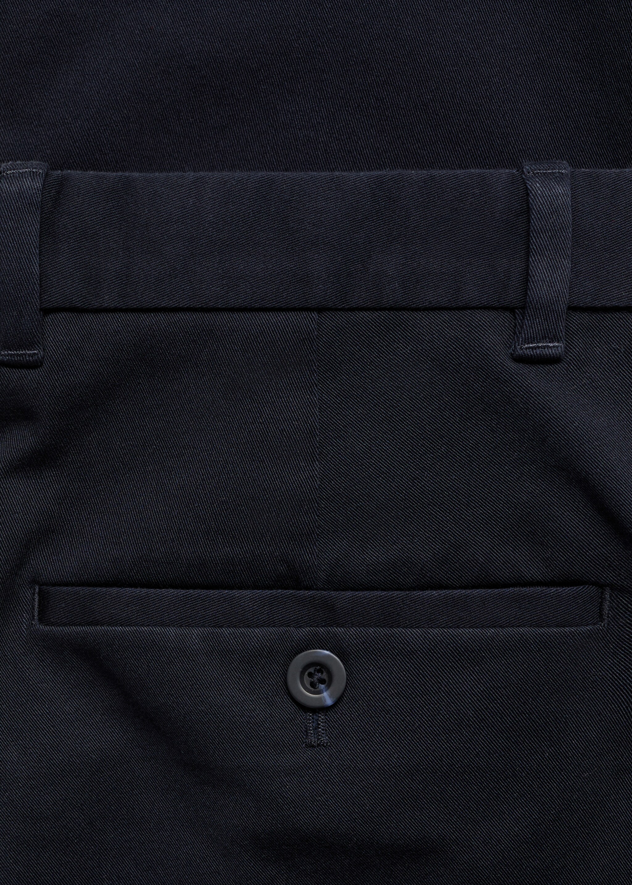 Slim fit serge chino trousers - Details of the article 0, Navy. Ref: 17025141-00.