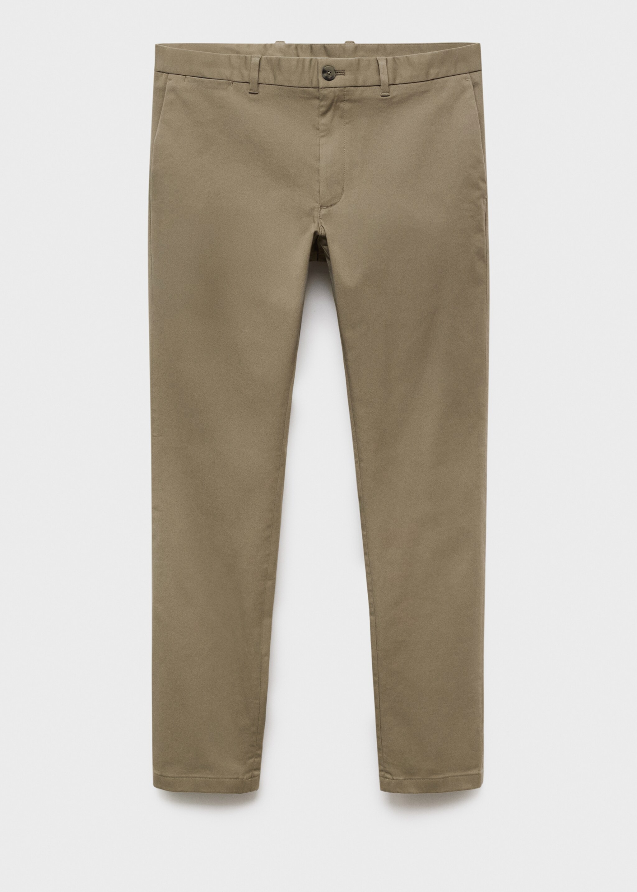 Slim fit serge chino trousers - Article without model, Mink Grey. Ref: 17025141-00.