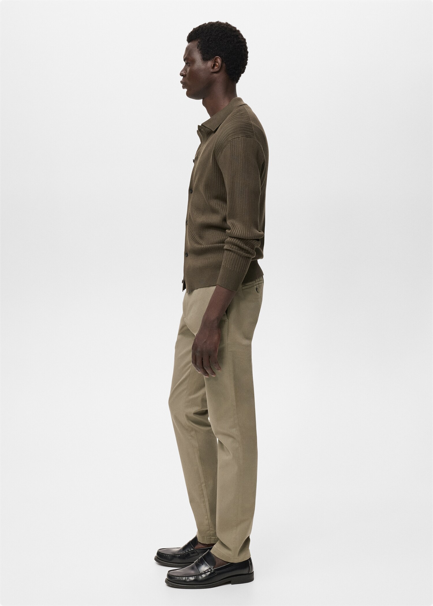 Slim fit serge chino trousers - Details of the article 6