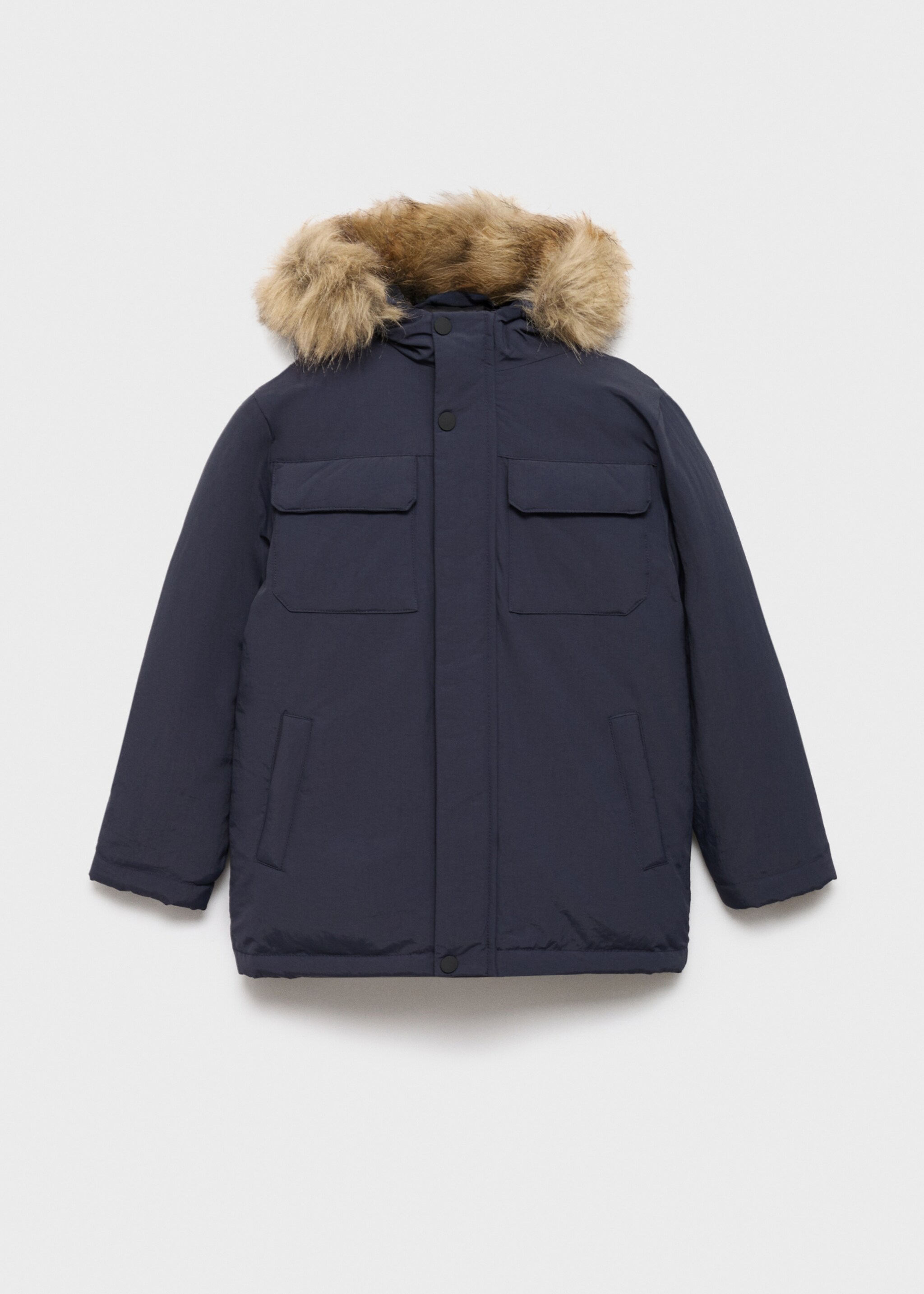 Anorak capucha pelo - Artículo sin modelo, Azul marino. Ref: 17025142-00.