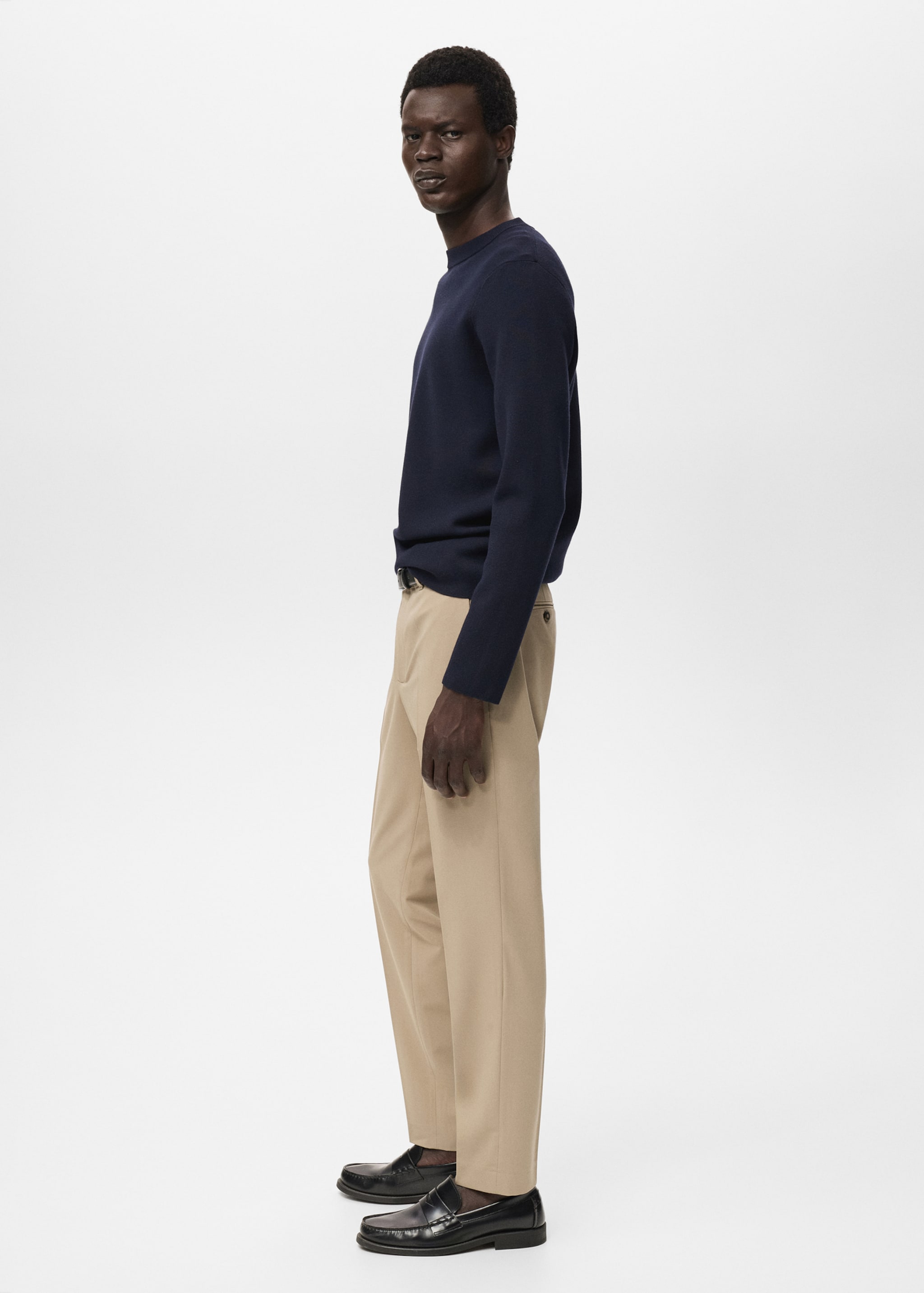 Slim-fit flannel trousers - Details of the article 6
