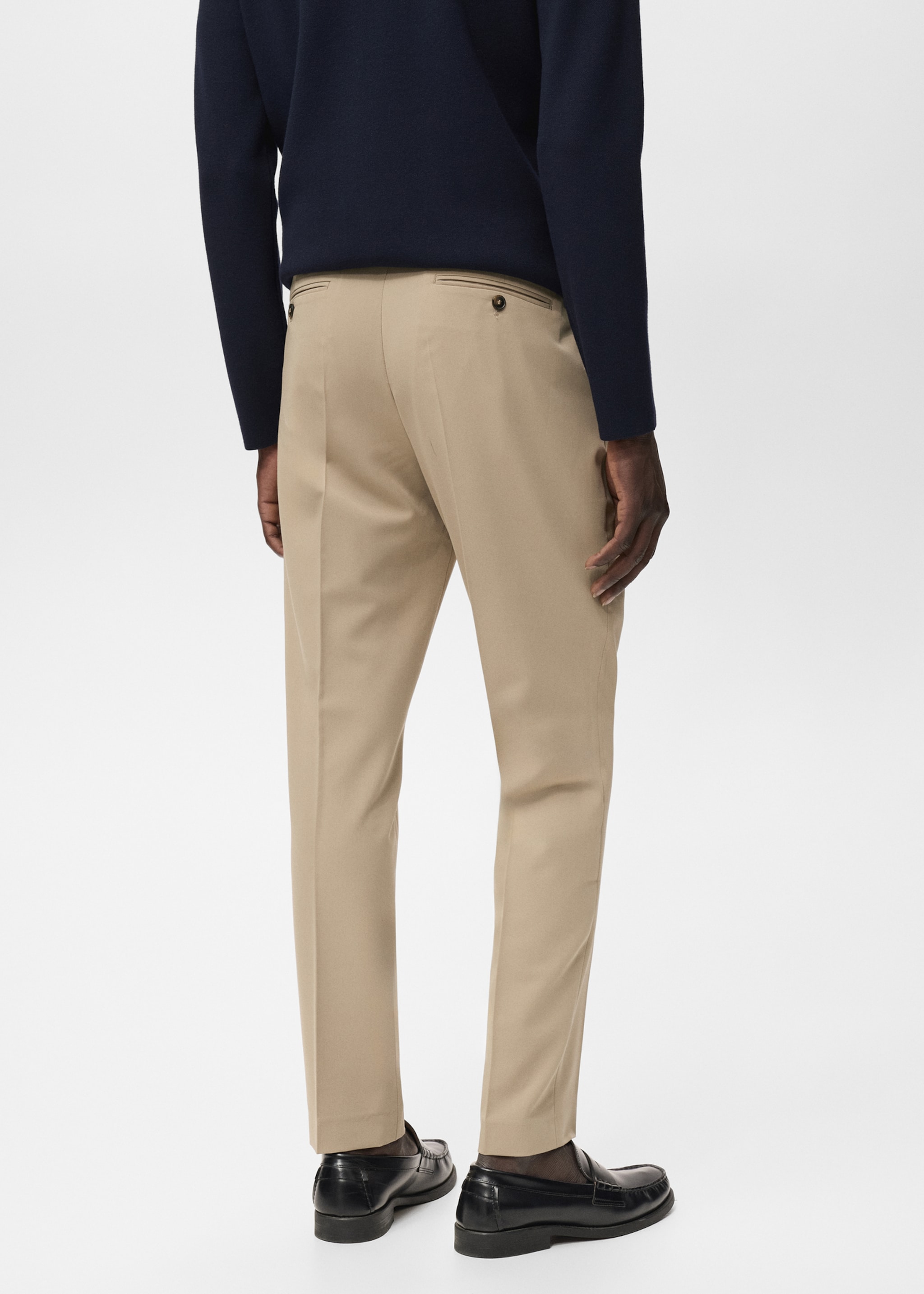 Slim-fit flannel trousers - Reverse of the article
