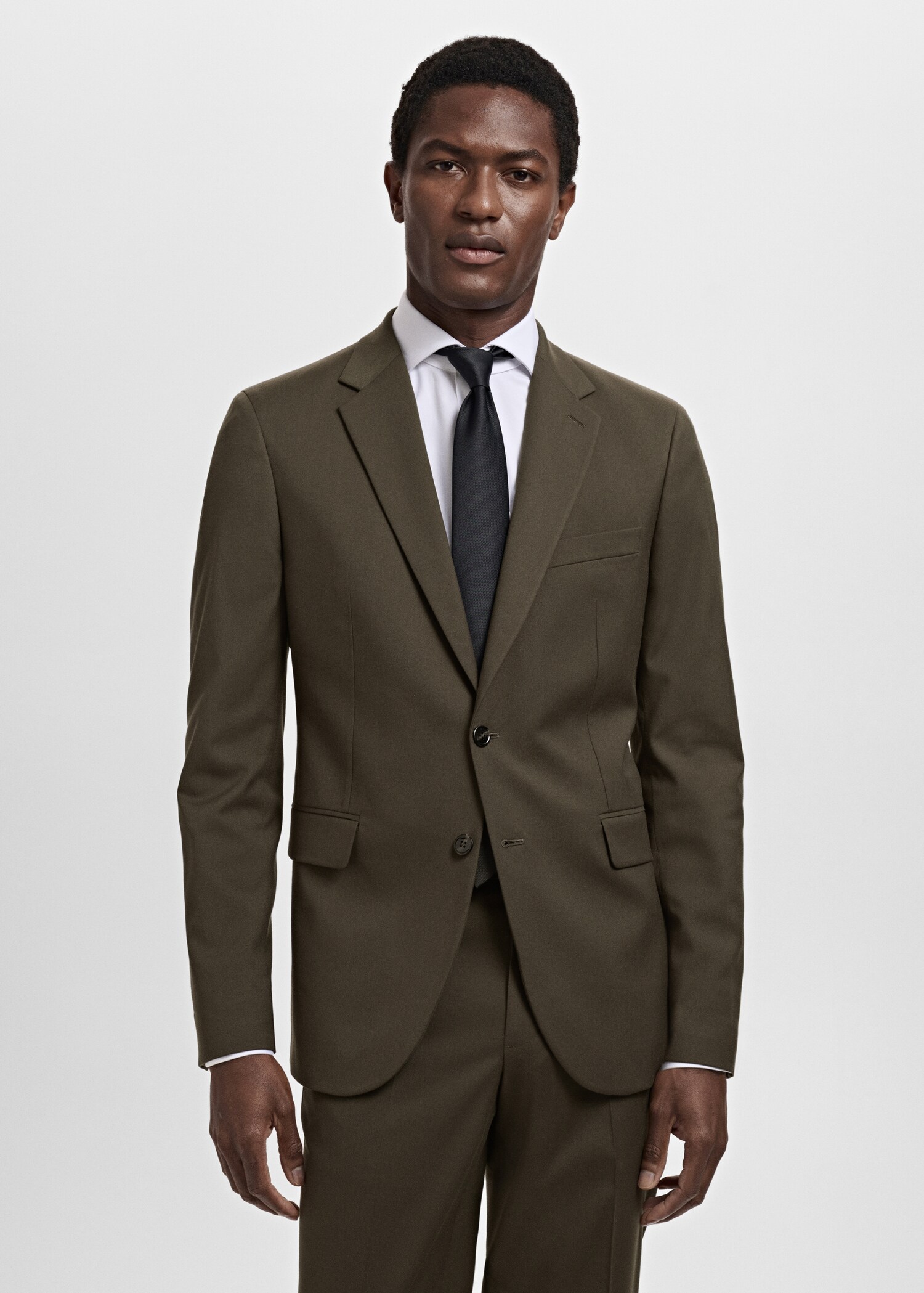 Milan slim-fit suit jacket - Medium plane