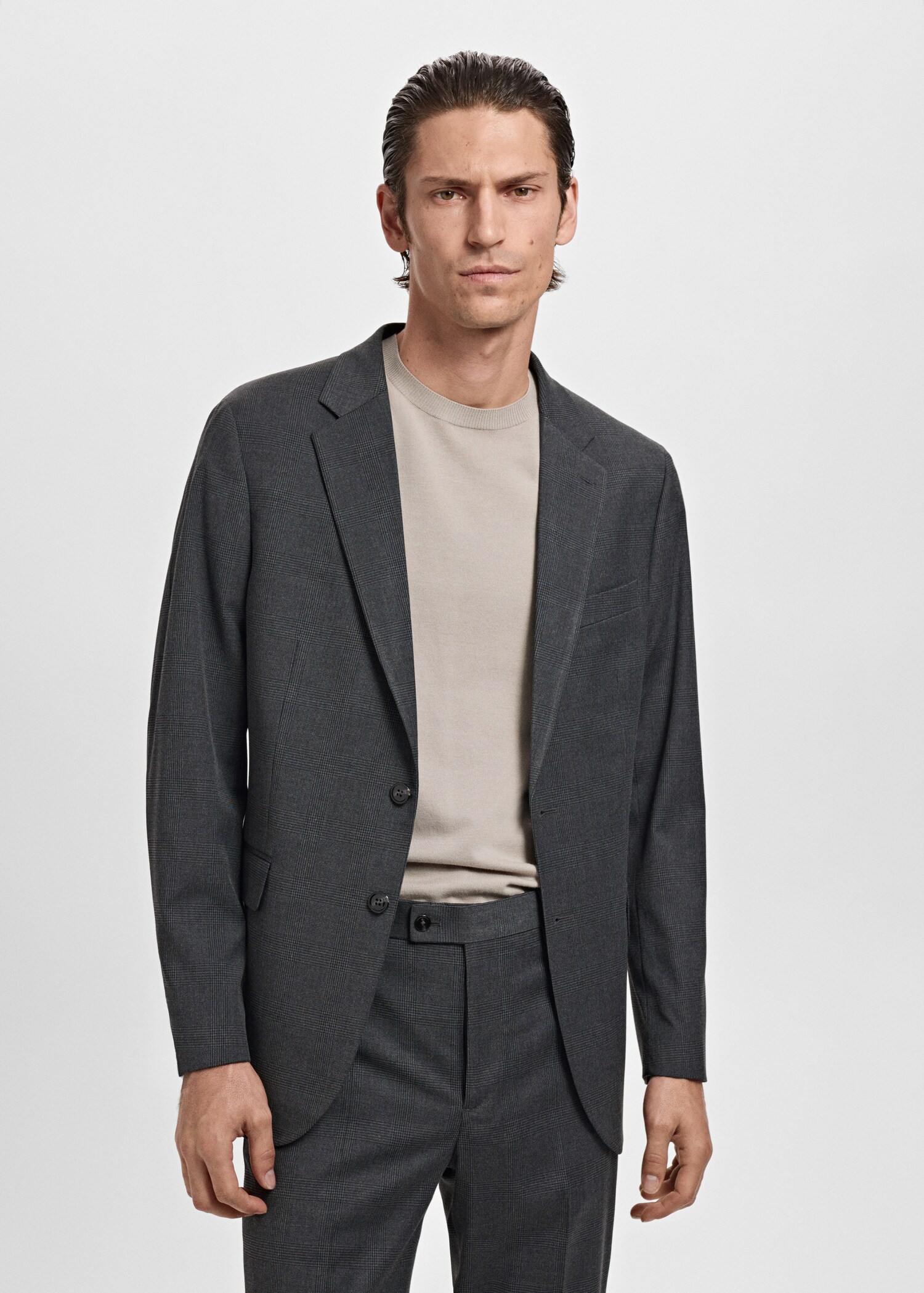 Milan slim-fit suit jacket - Medium plane