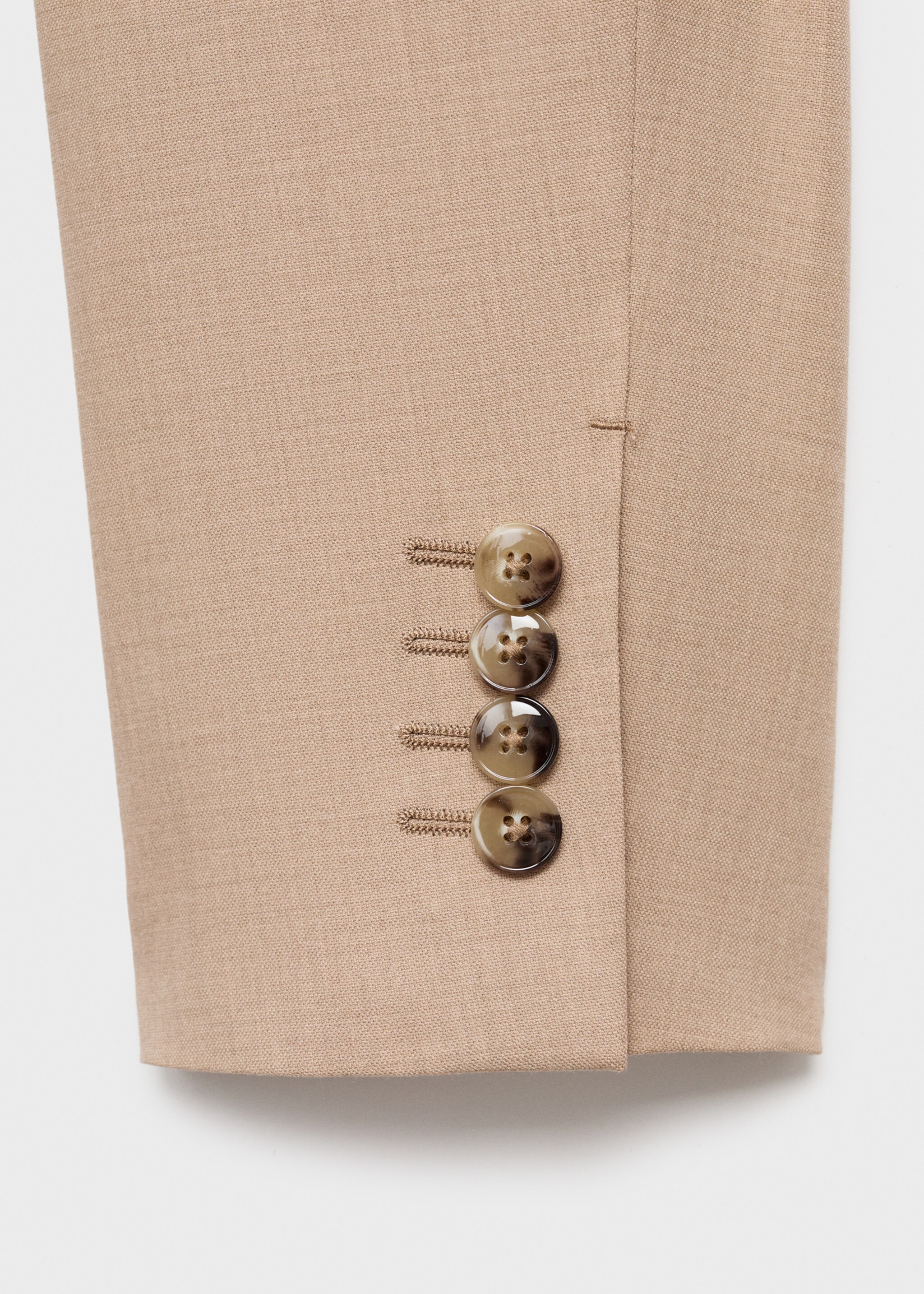 Super slim-fit suit jacket in stretch fabric - Details of the article 0, Beige. Ref: 17025155-00.