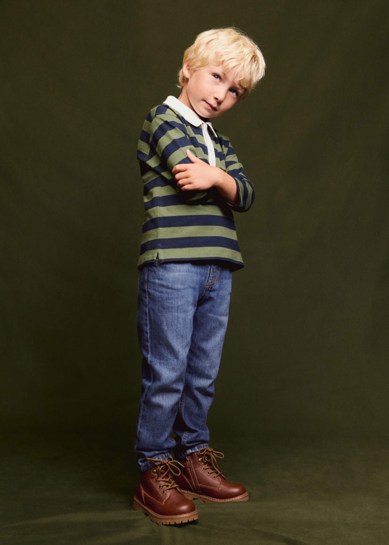 Striped cotton polo shirt - Details of the article 6