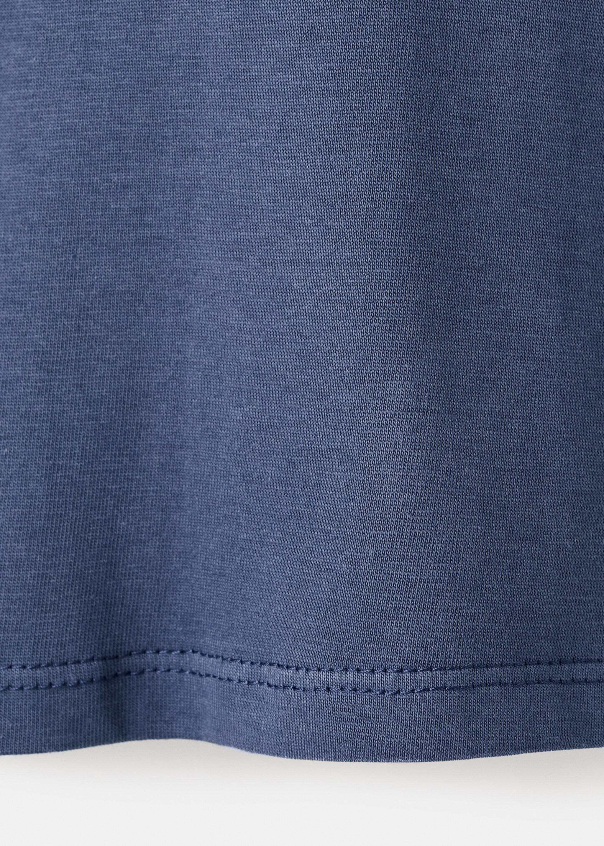 Embroidered printed T-shirt - Details of the article 0, Night Blue. Ref: 17025157-00.