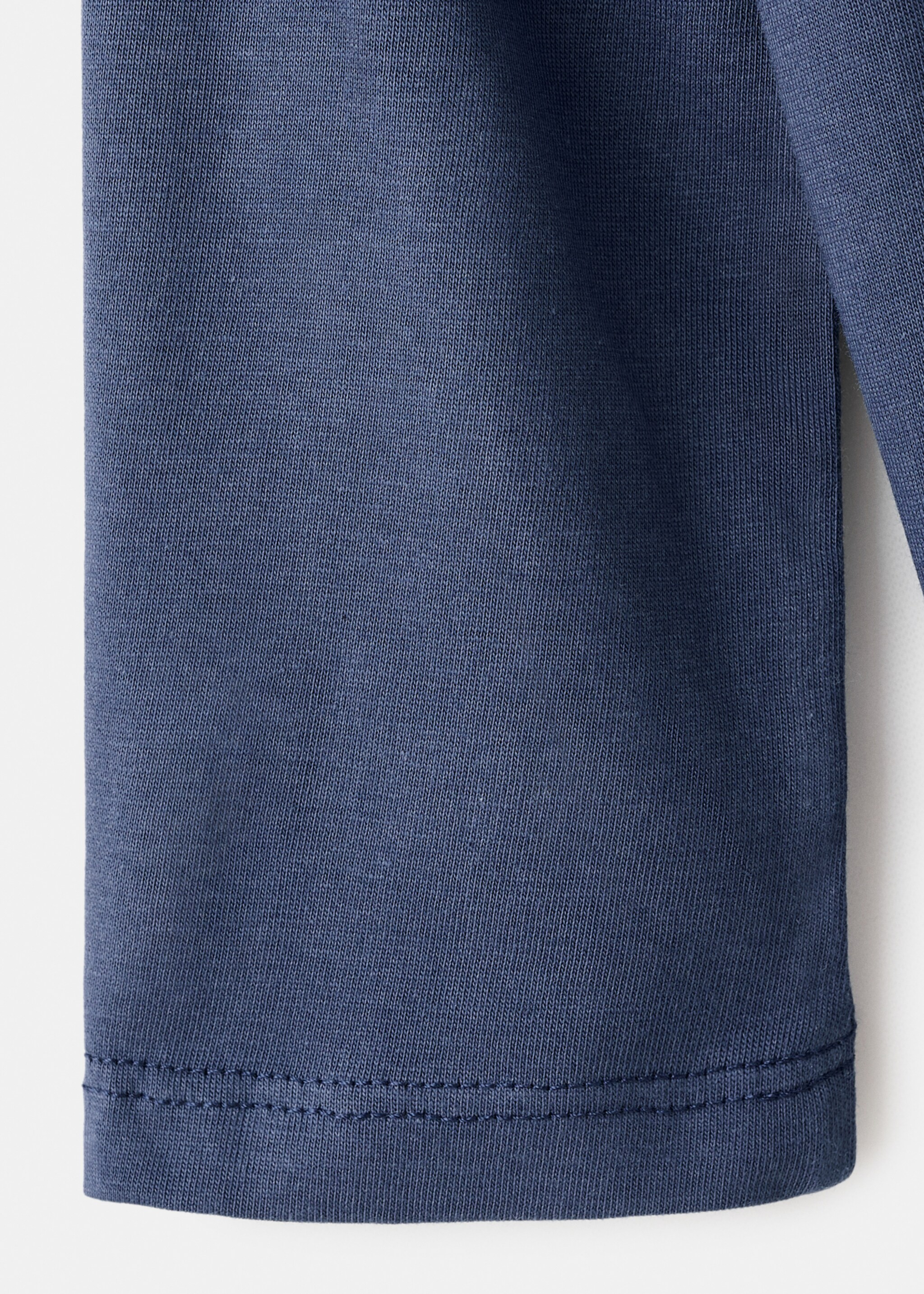 Embroidered printed T-shirt - Details of the article 8, Night Blue. Ref: 17025157-00.