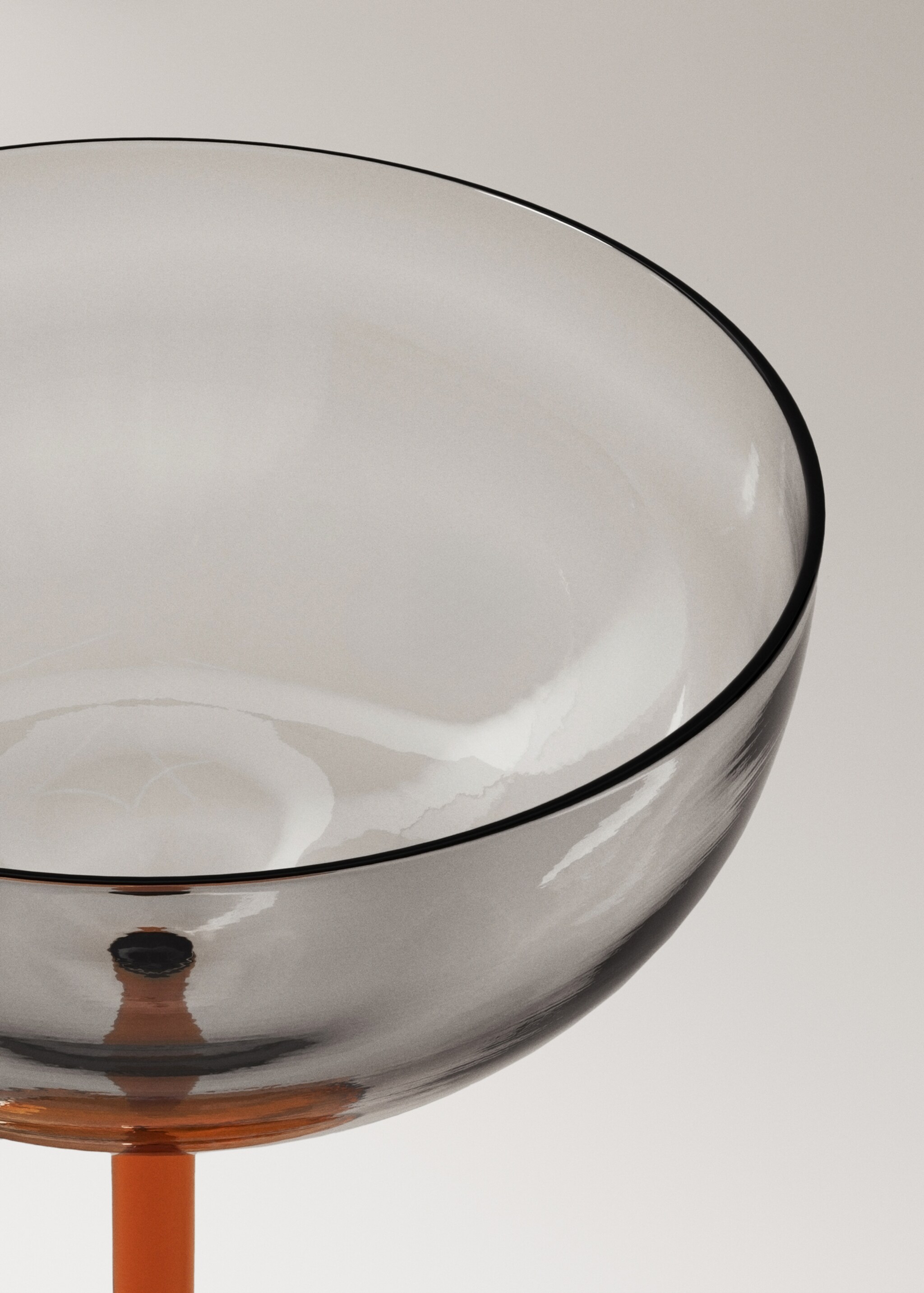 Borosilicate goblet - Details of the article 1, Dark Grey. Ref: 17025166-00.