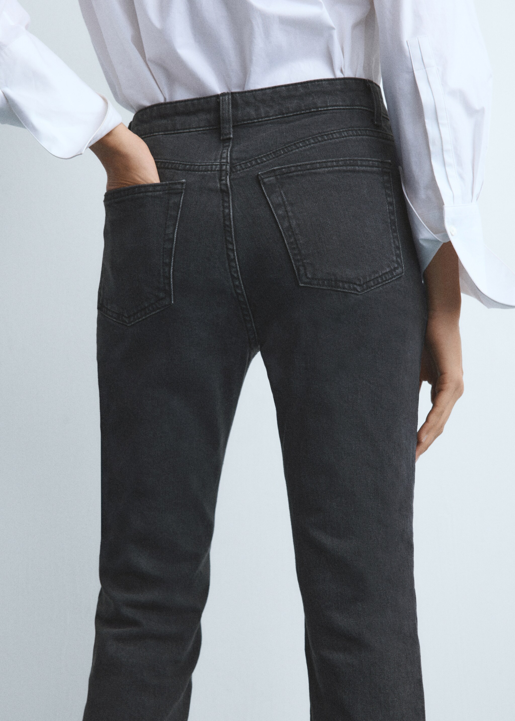 Jean Claudia slim crop - Détail de l'article 1, Black denim. Ref: 17025173-00.
