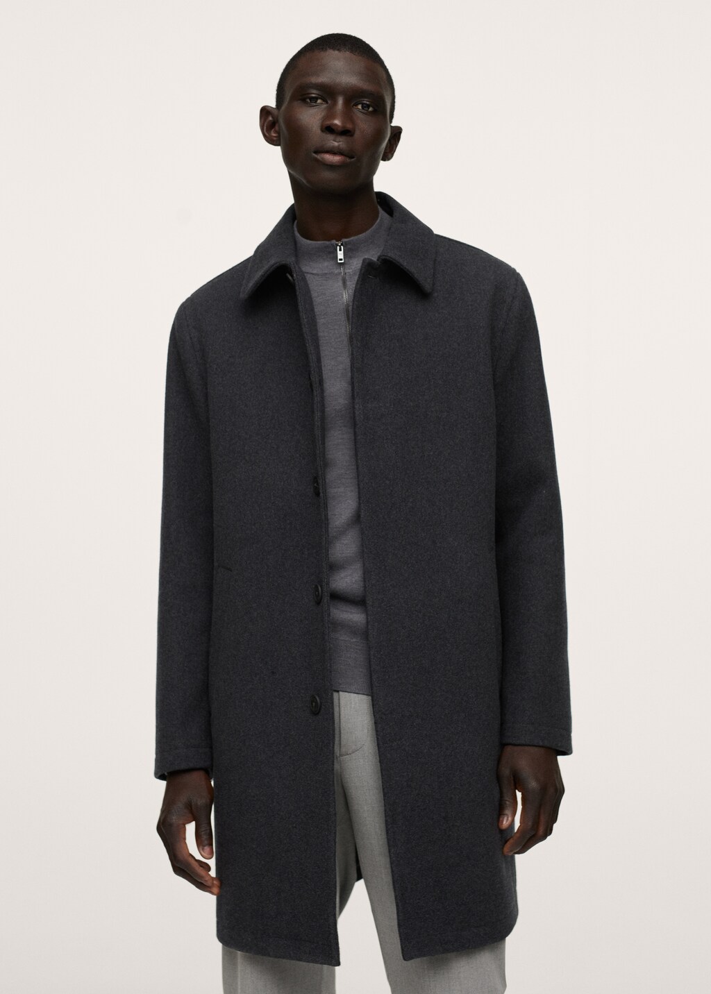 Manteau laine impermeable deals