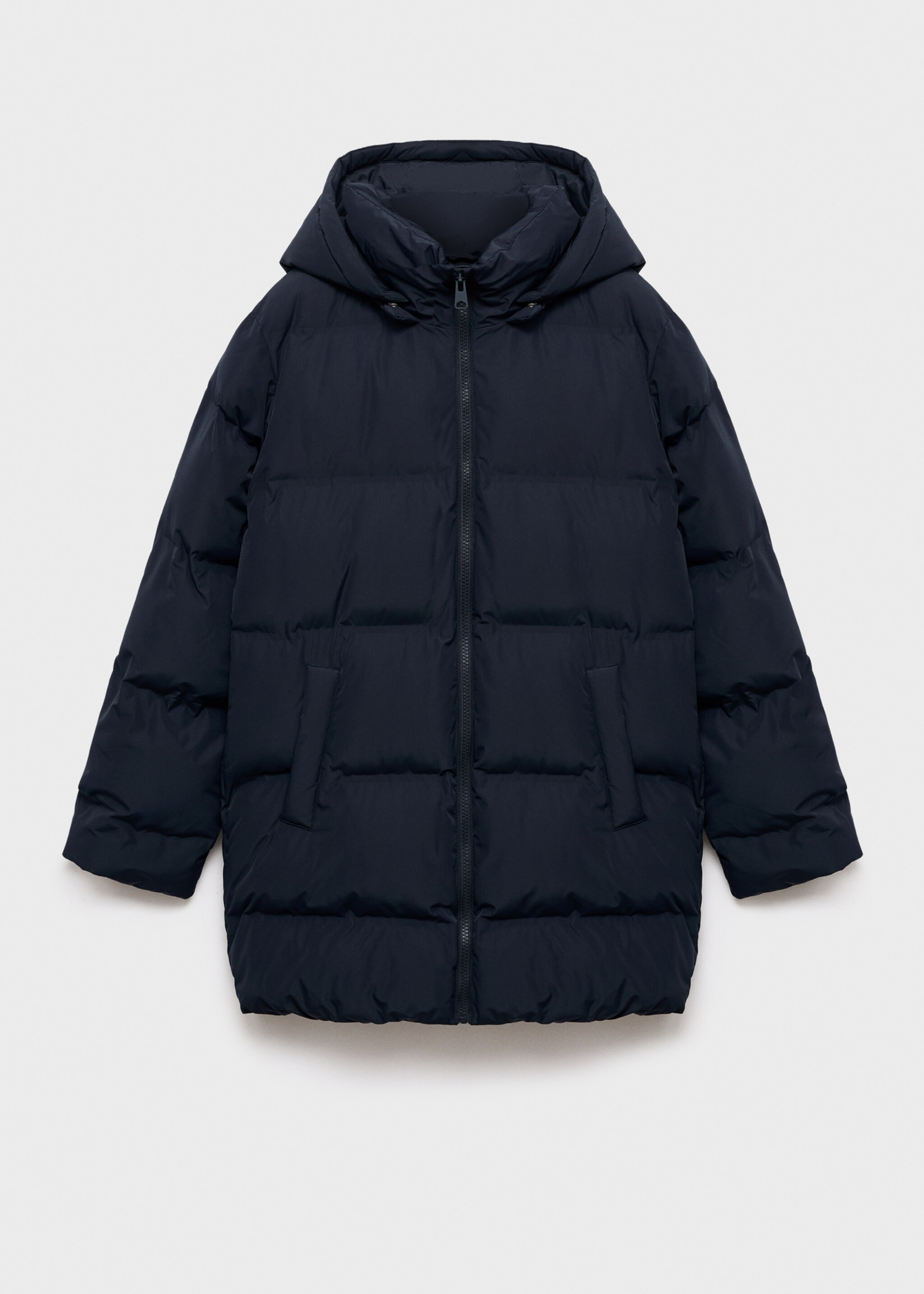 Quilted long coat - Article without model, Navy. Ref: 17025787-00.