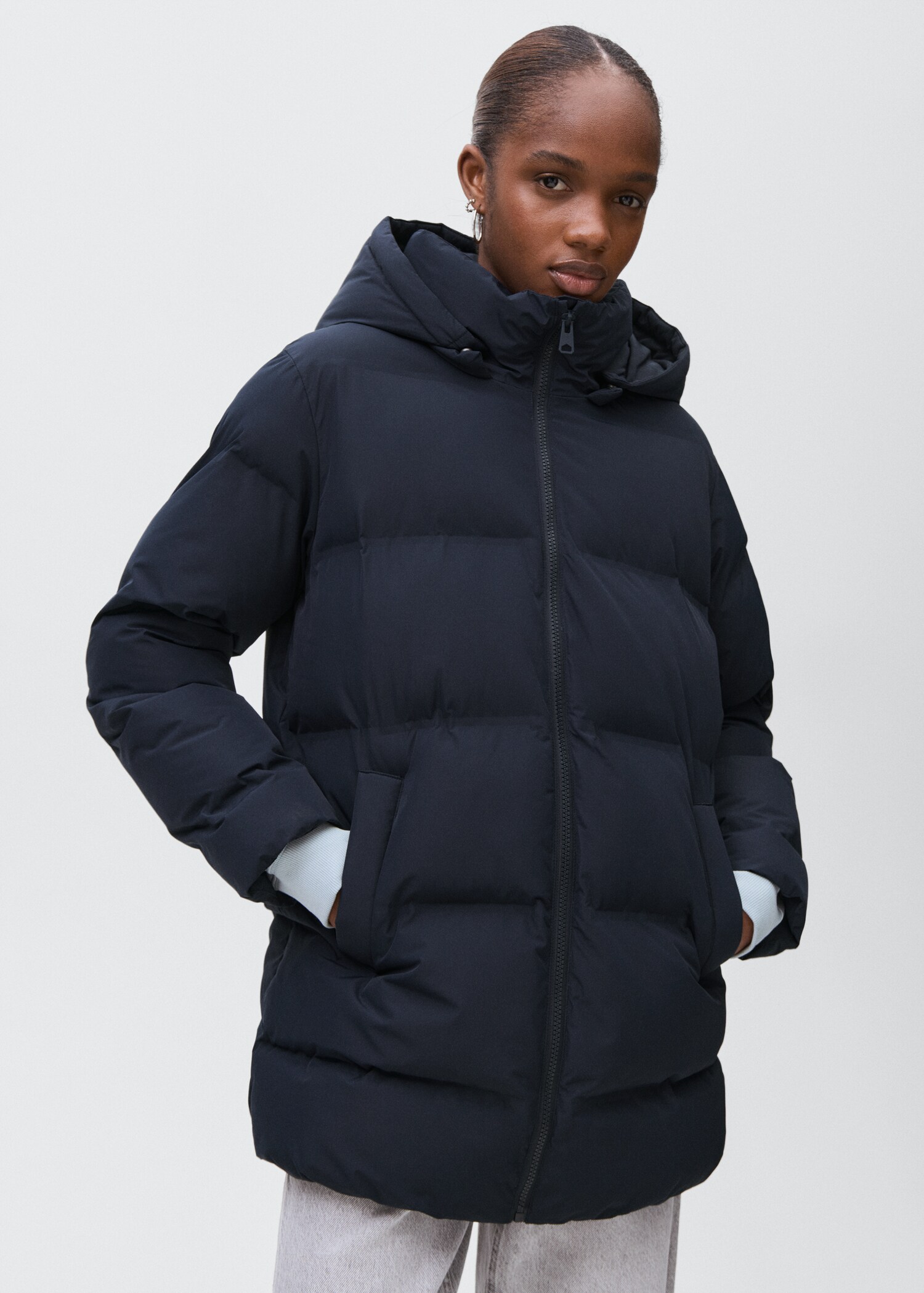 Quilted long coat - Details of the article 2