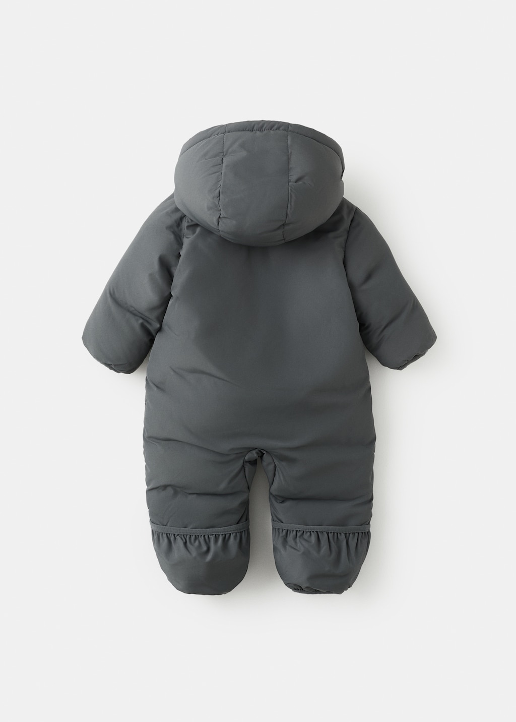 Quilted hoodie with fur hood