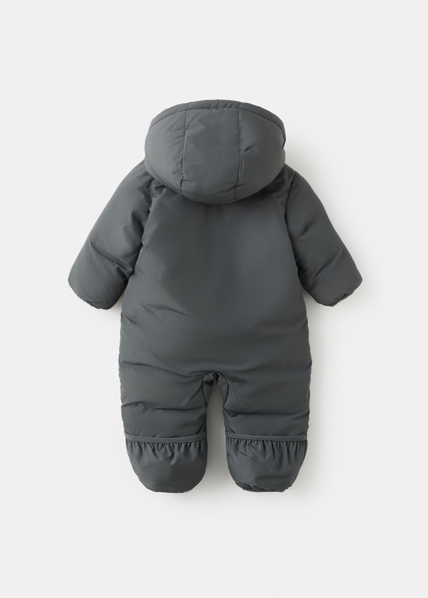 Padded hooded jumpsuit with fur trim - الجهة الخلفية للمنتج