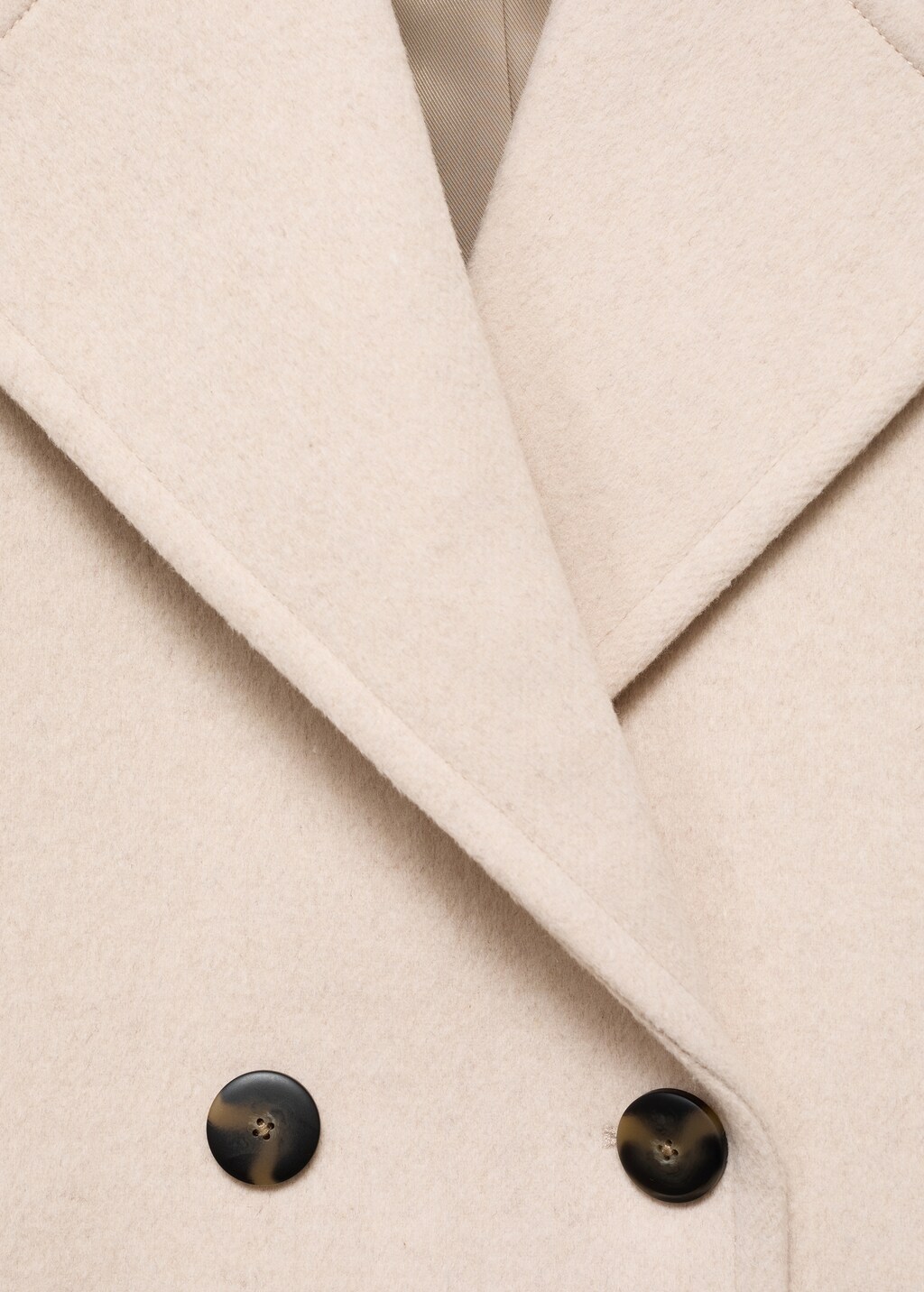 Mango Double-breasted wool-blend coat