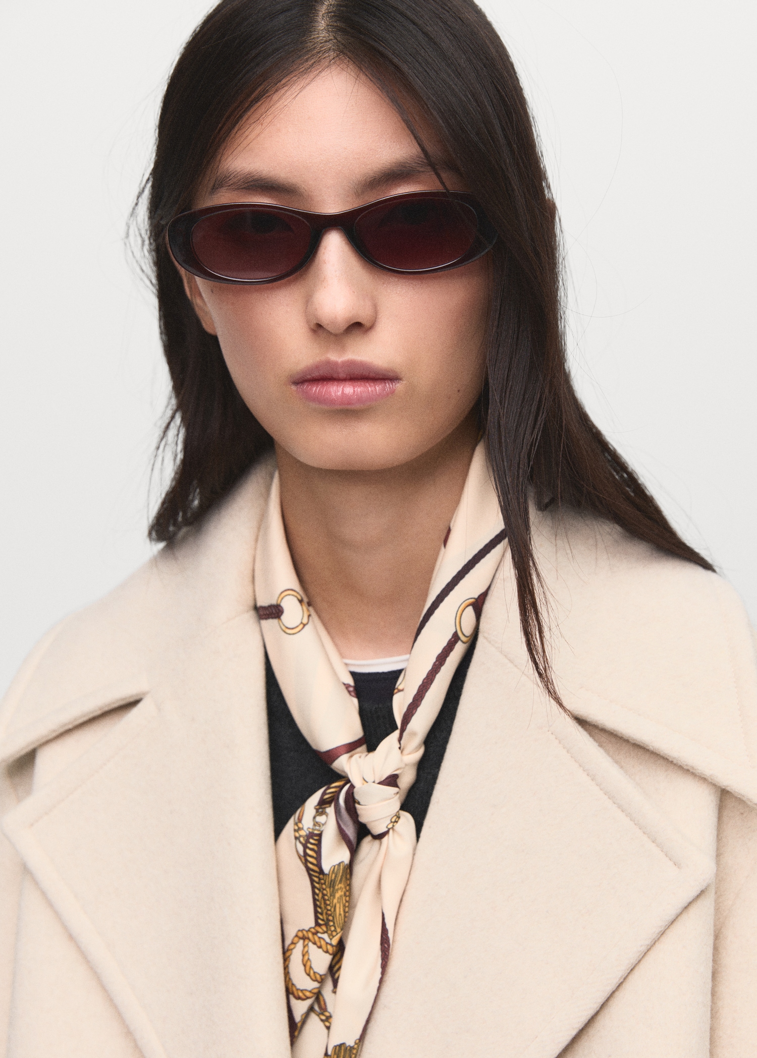Double-breasted wool-blend coat - Details of the article 1