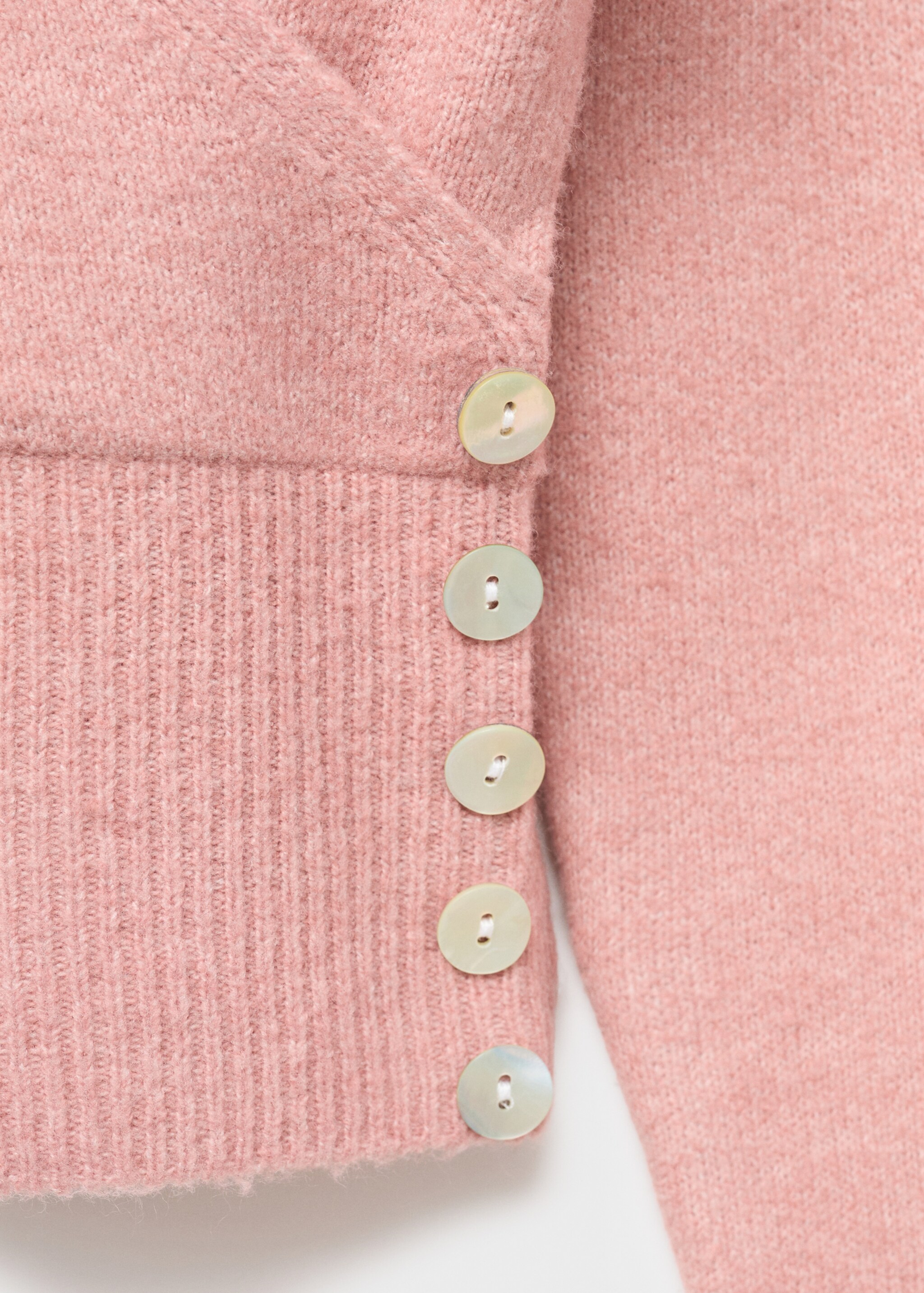 Double-breasted cardigan - Details of the article 0, Pastel Pink. Ref: 17025792-00.