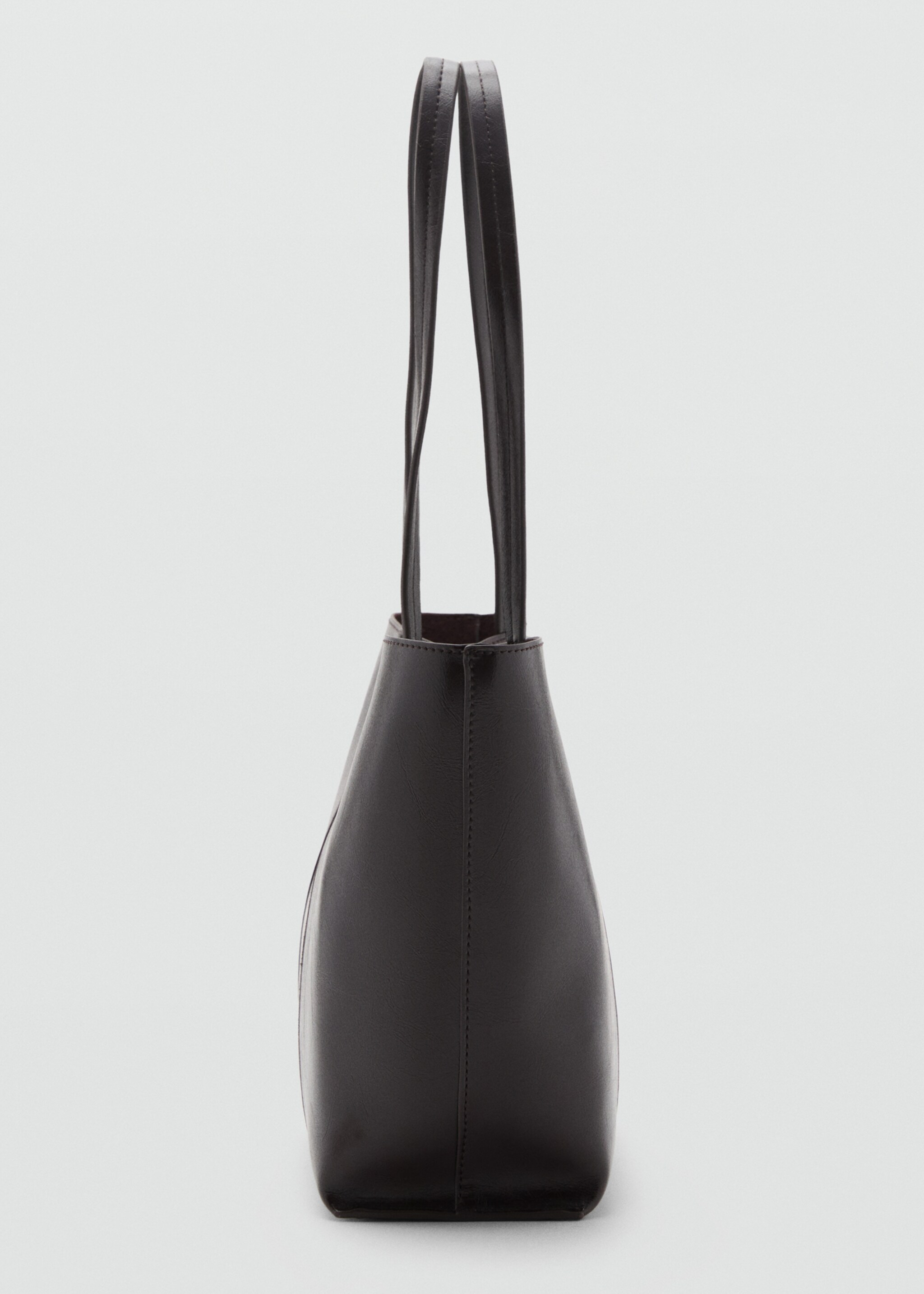 Medium shopper bag - Details of the article 1, Chocolate. Ref: 17025796-00.
