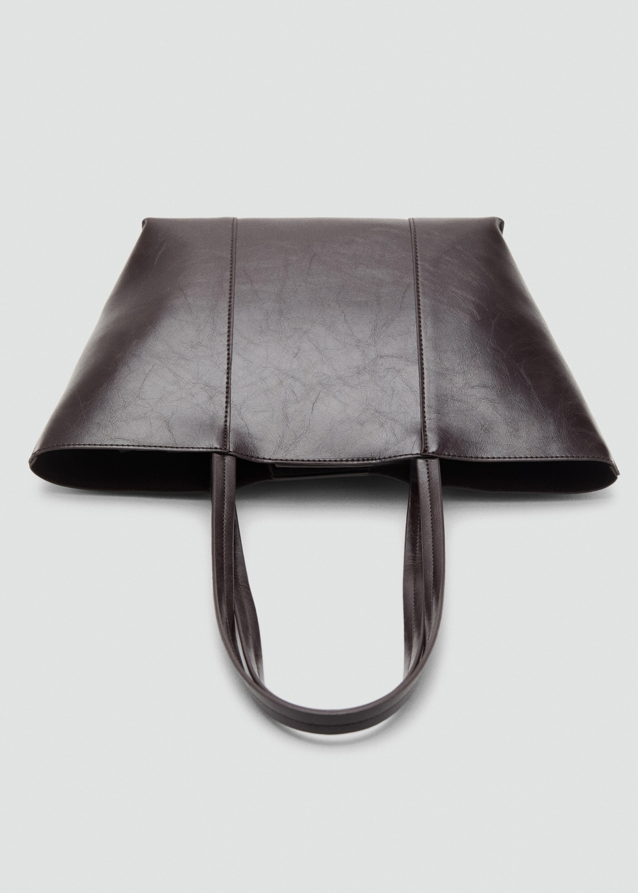 Medium shopper bag - Details of the article 3, Chocolate. Ref: 17025796-00.