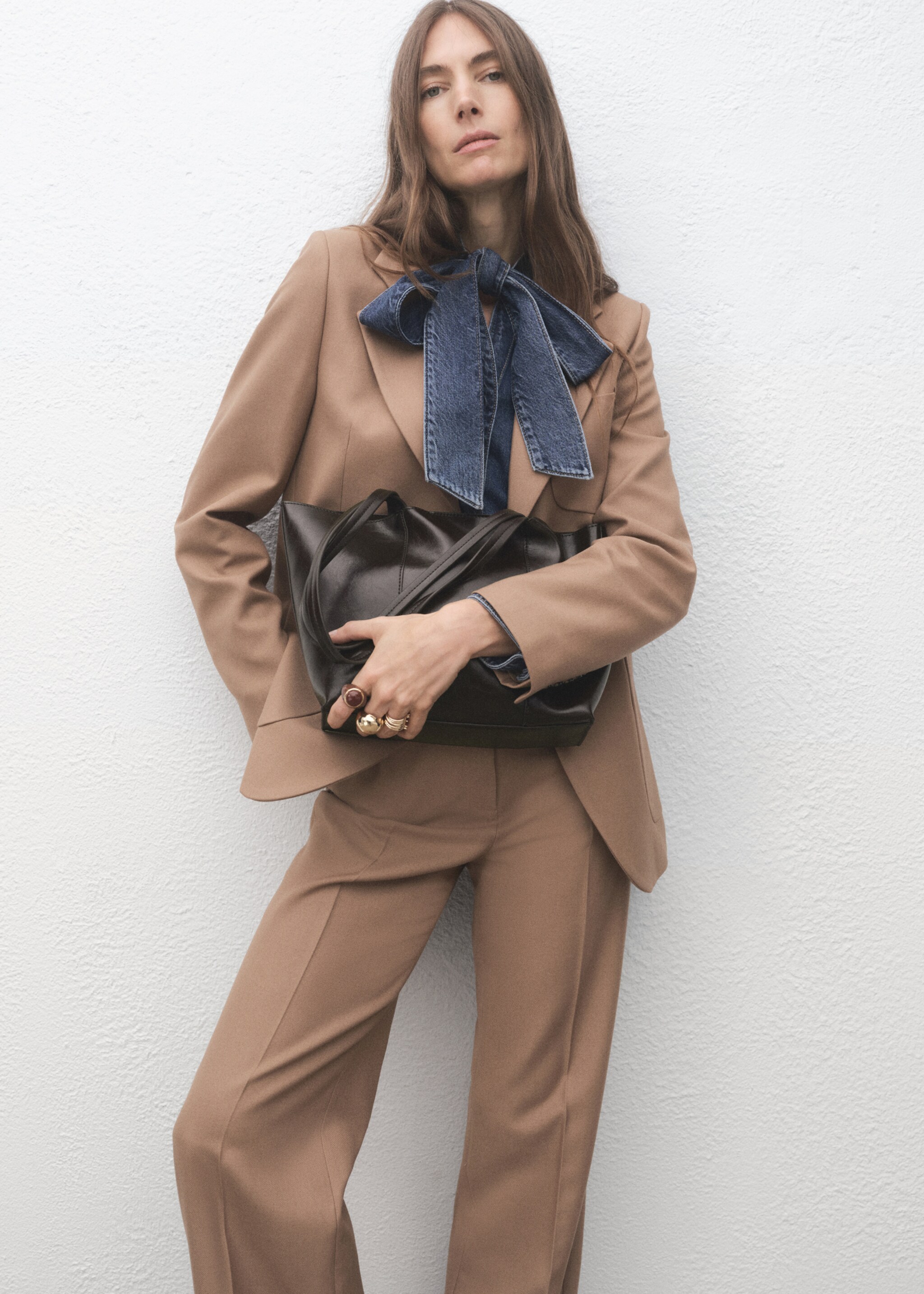 Medium shopper bag - Details of the article 9, Chocolate. Ref: 17025796-00.