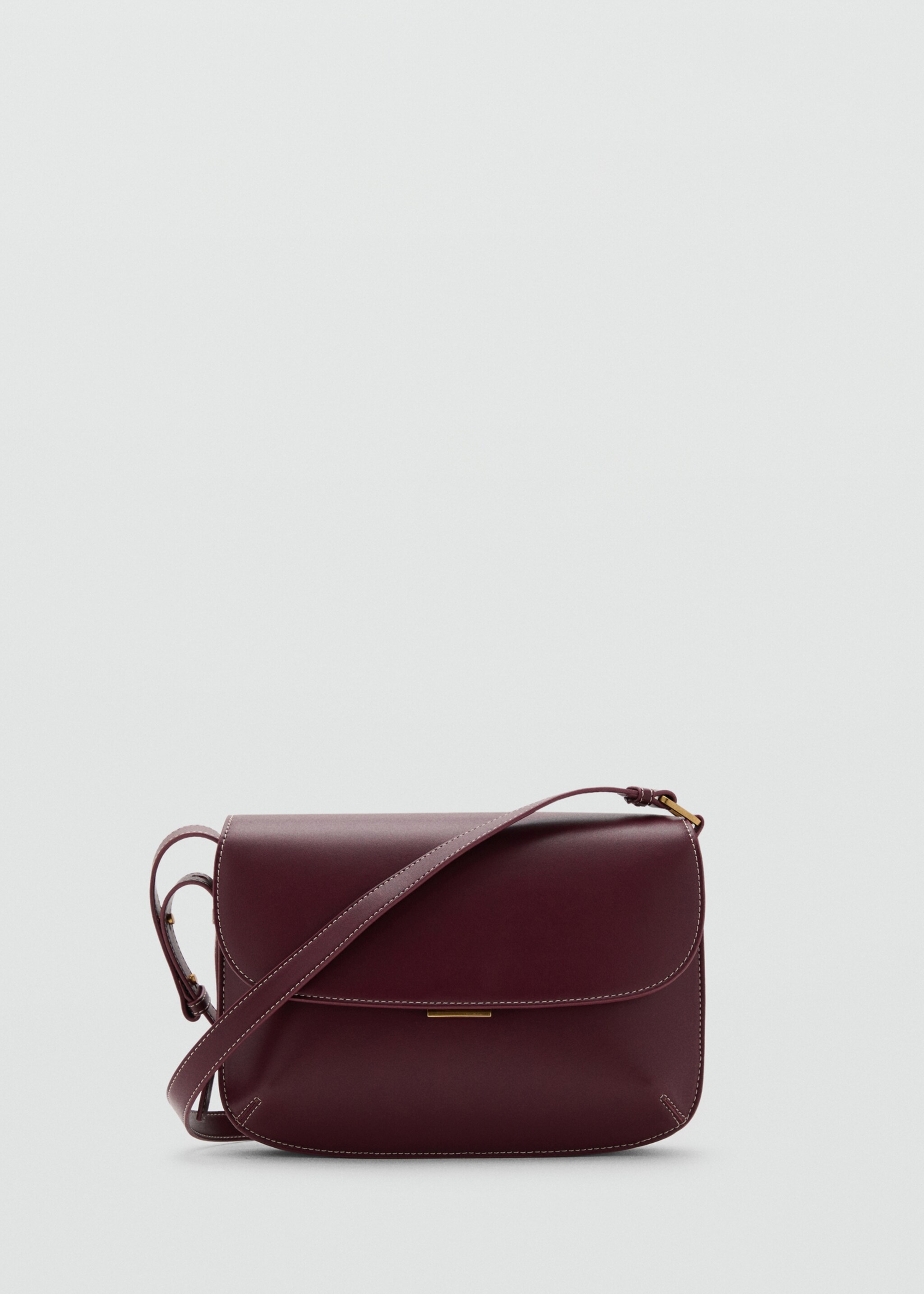 Crossbody bag with flap - Article without model, Burgundy. Ref: 17025797-00.