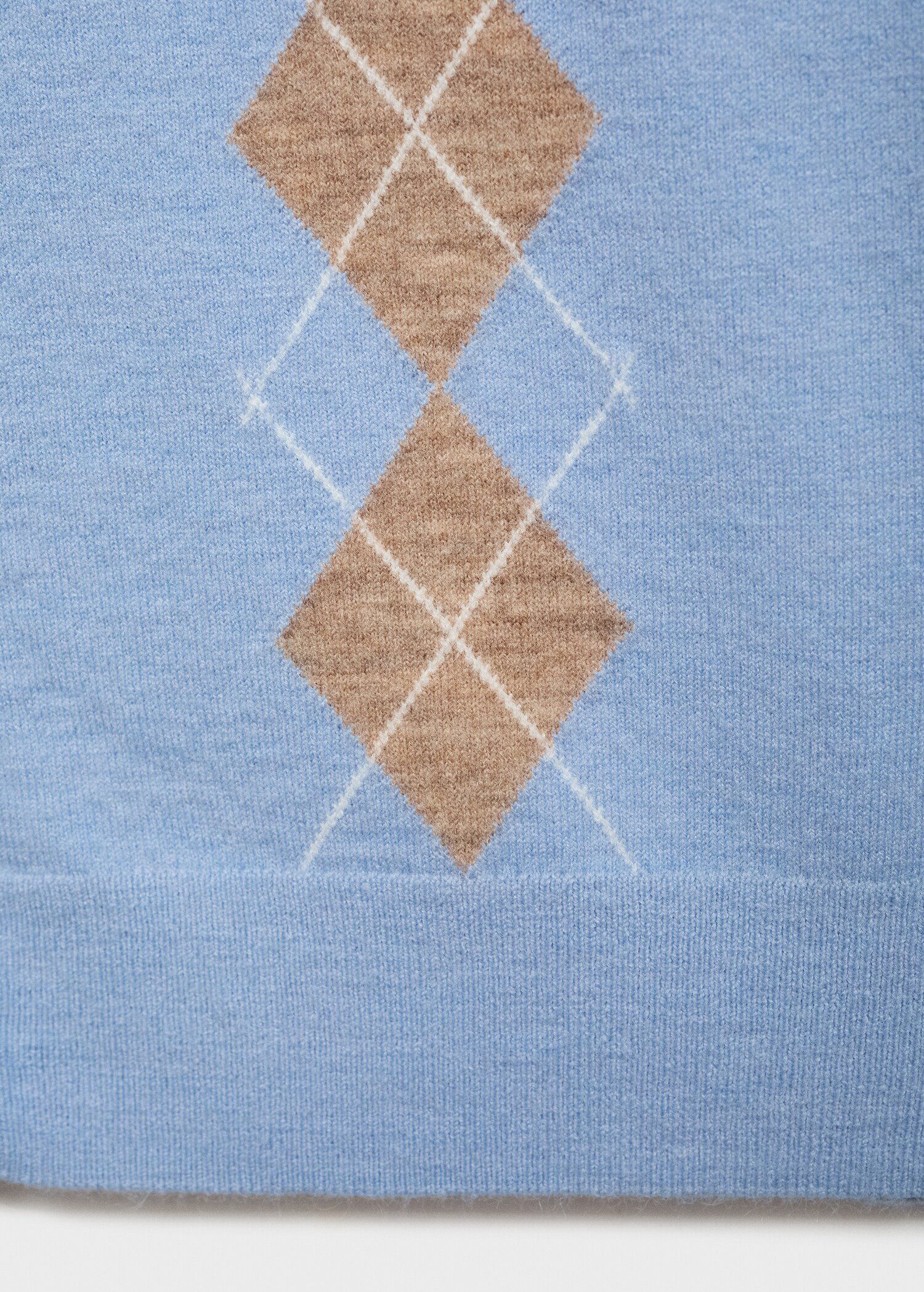 Knitted cardigan with diamonds - Details of the article 0