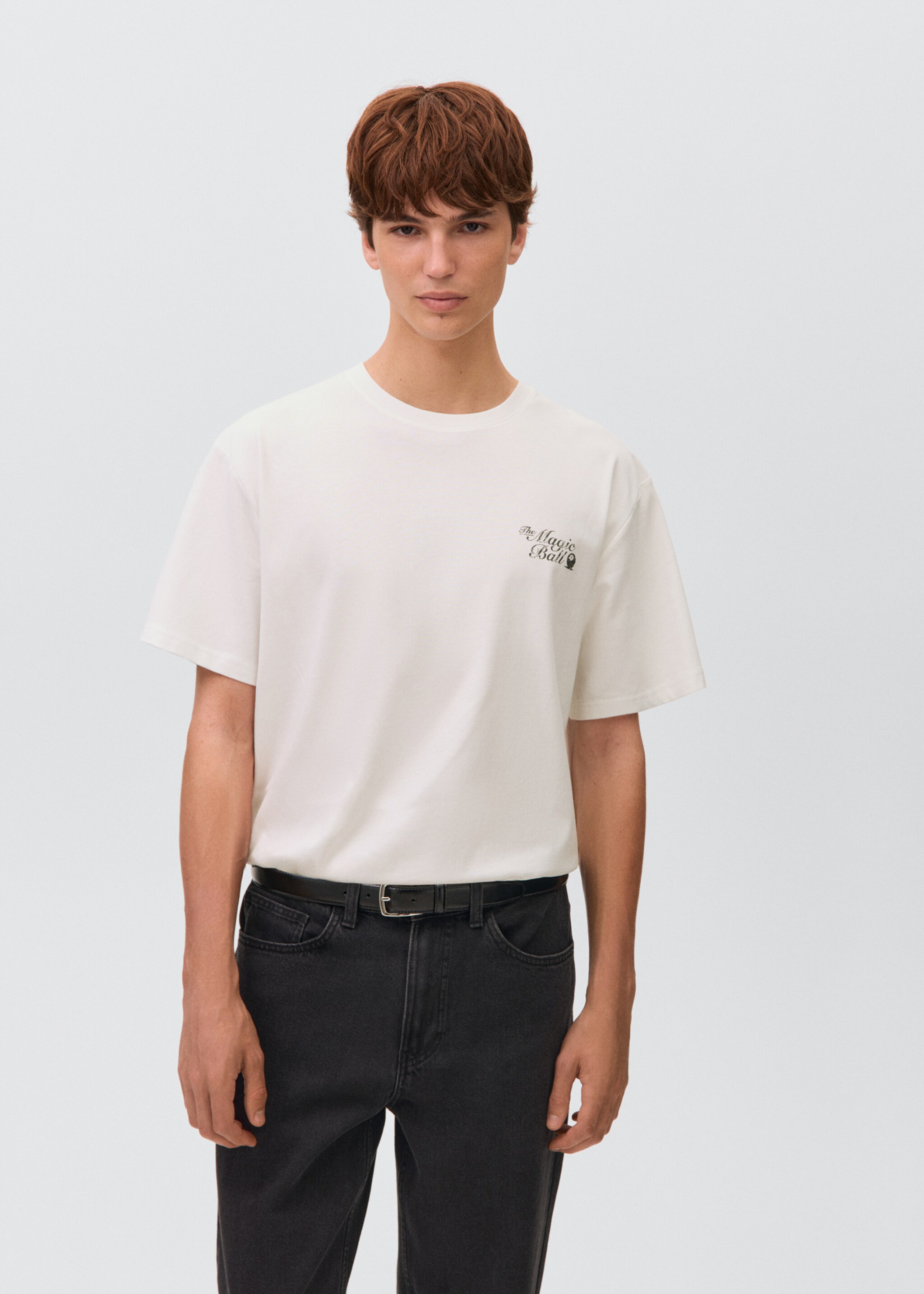 Oversized cotton t-shirt - Details of the article 4, Off White. Ref: 17025802-00.
