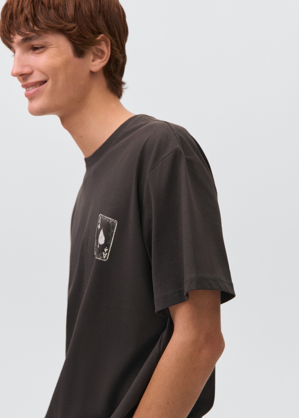 Printed cotton-blend t-shirt