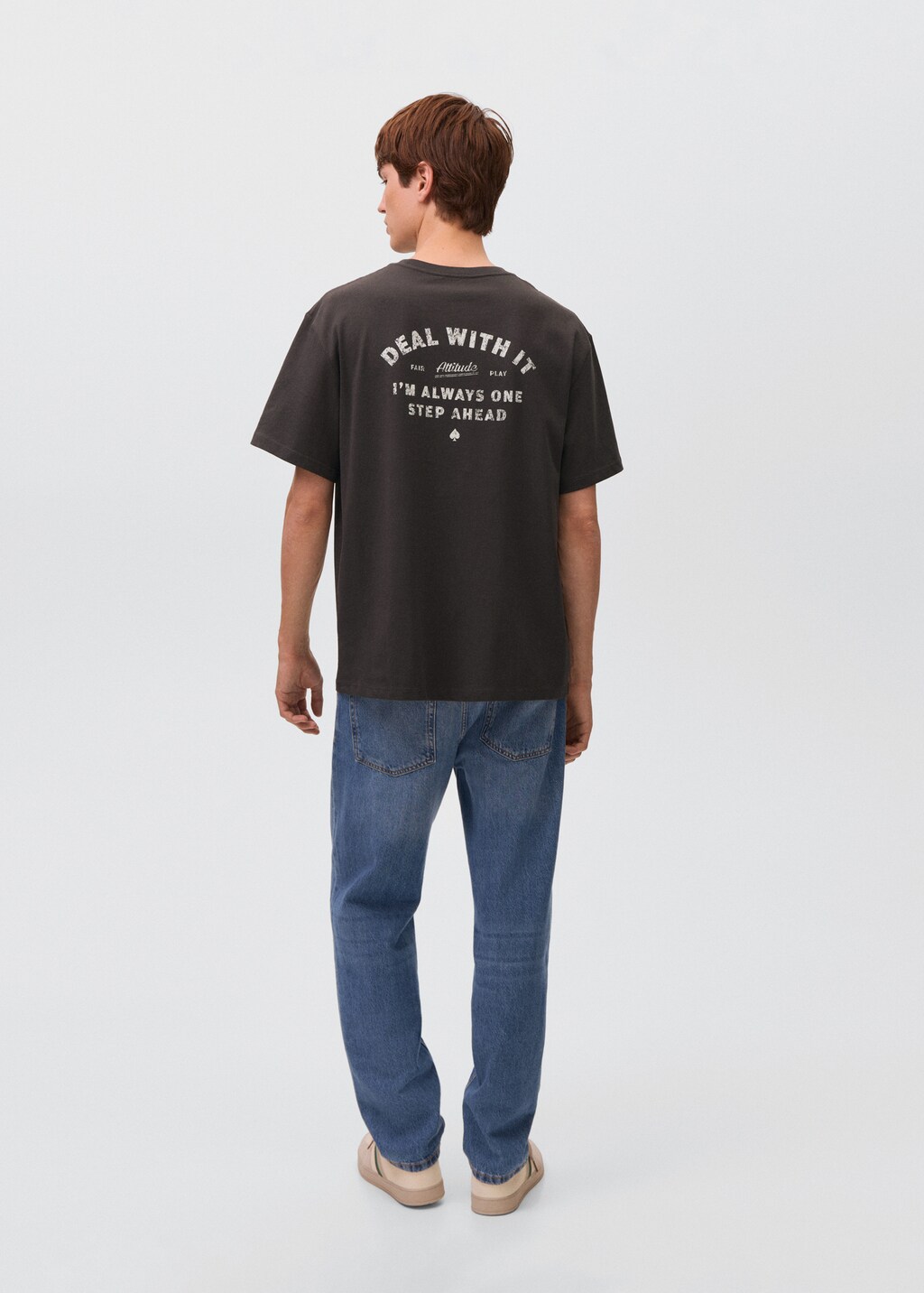 Printed cotton-blend t-shirt