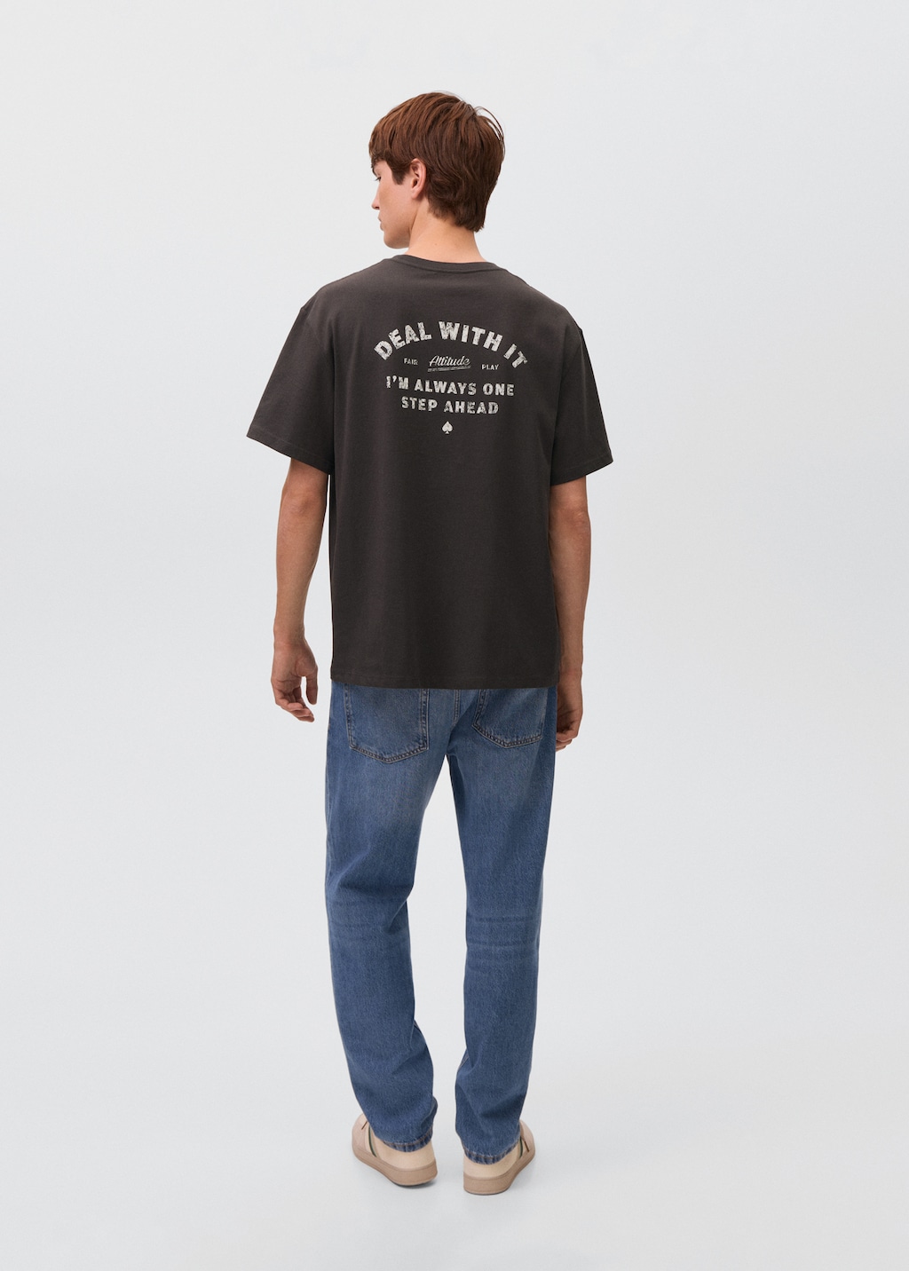 Printed cotton-blend t-shirt